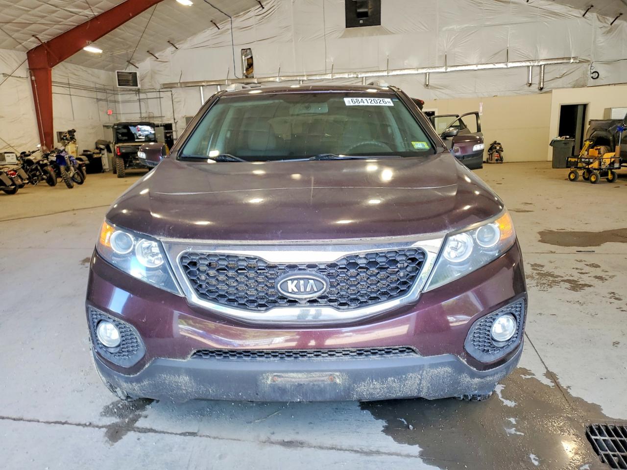 2012 Kia Sorento Lx Burgundy vin: 5XYKT3A65CG269078