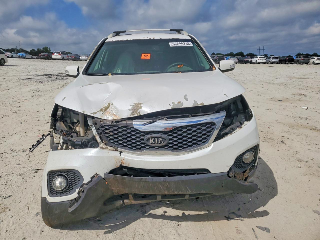 2012 Kia Sorento Lx White vin: 5XYKT3A65CG305366