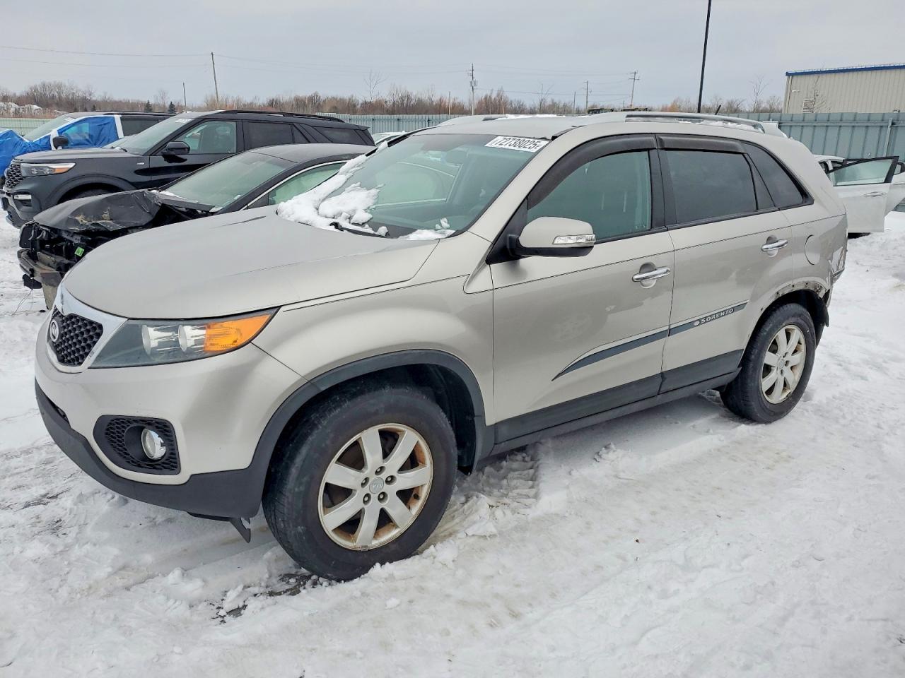 2013 Kia Sorento Lx Silver vin: 5XYKT3A65DG404934