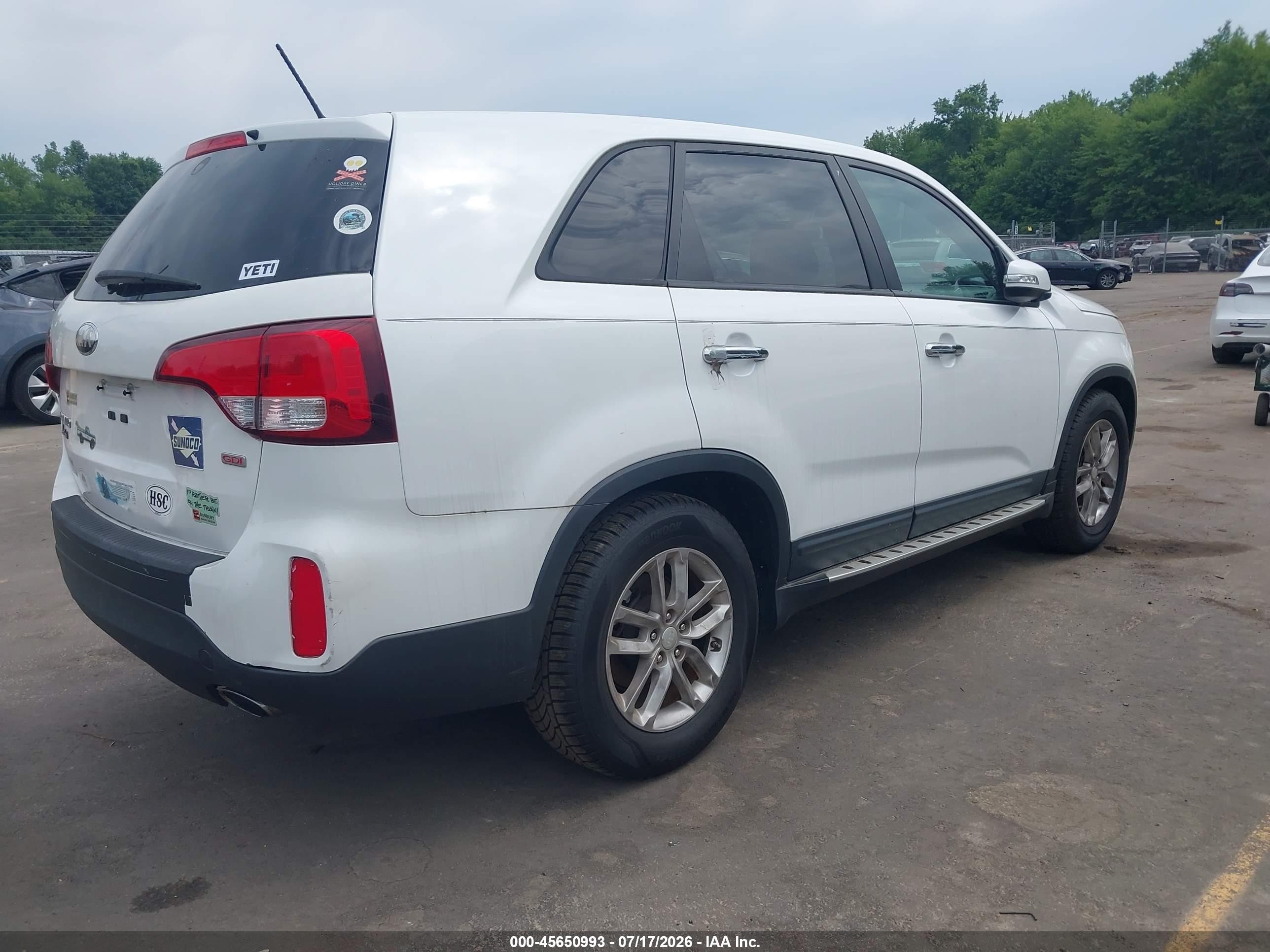 2014 Kia Sorento Lx Белый vin: 5XYKT3A65EG445212