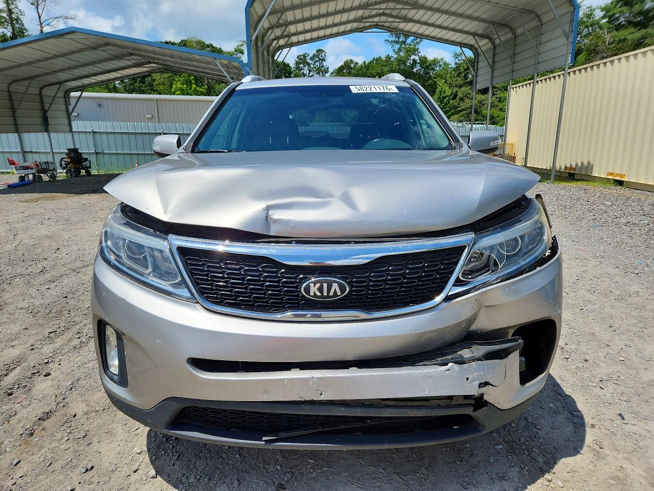 2014 Kia Sorento Lx Silver vin: 5XYKT3A65EG455061