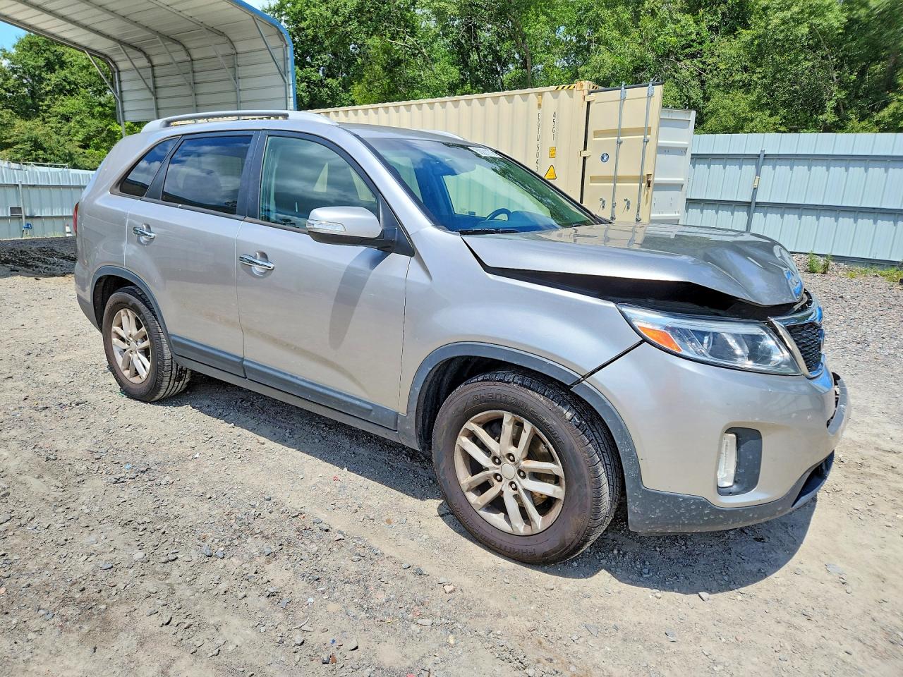 2014 Kia Sorento Lx Silver vin: 5XYKT3A65EG455061