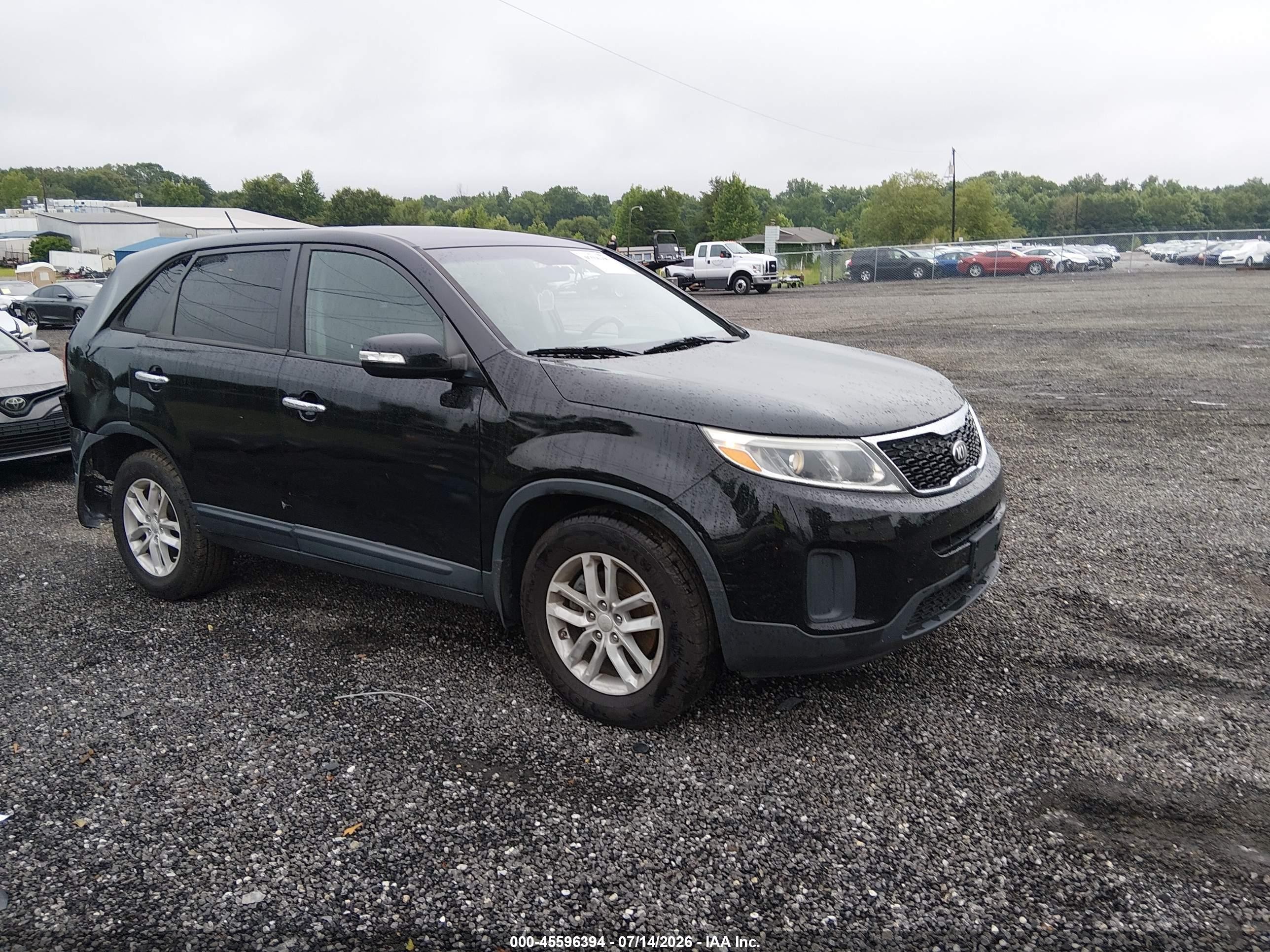 2014 Kia Sorento Lx Black vin: 5XYKT3A65EG495205