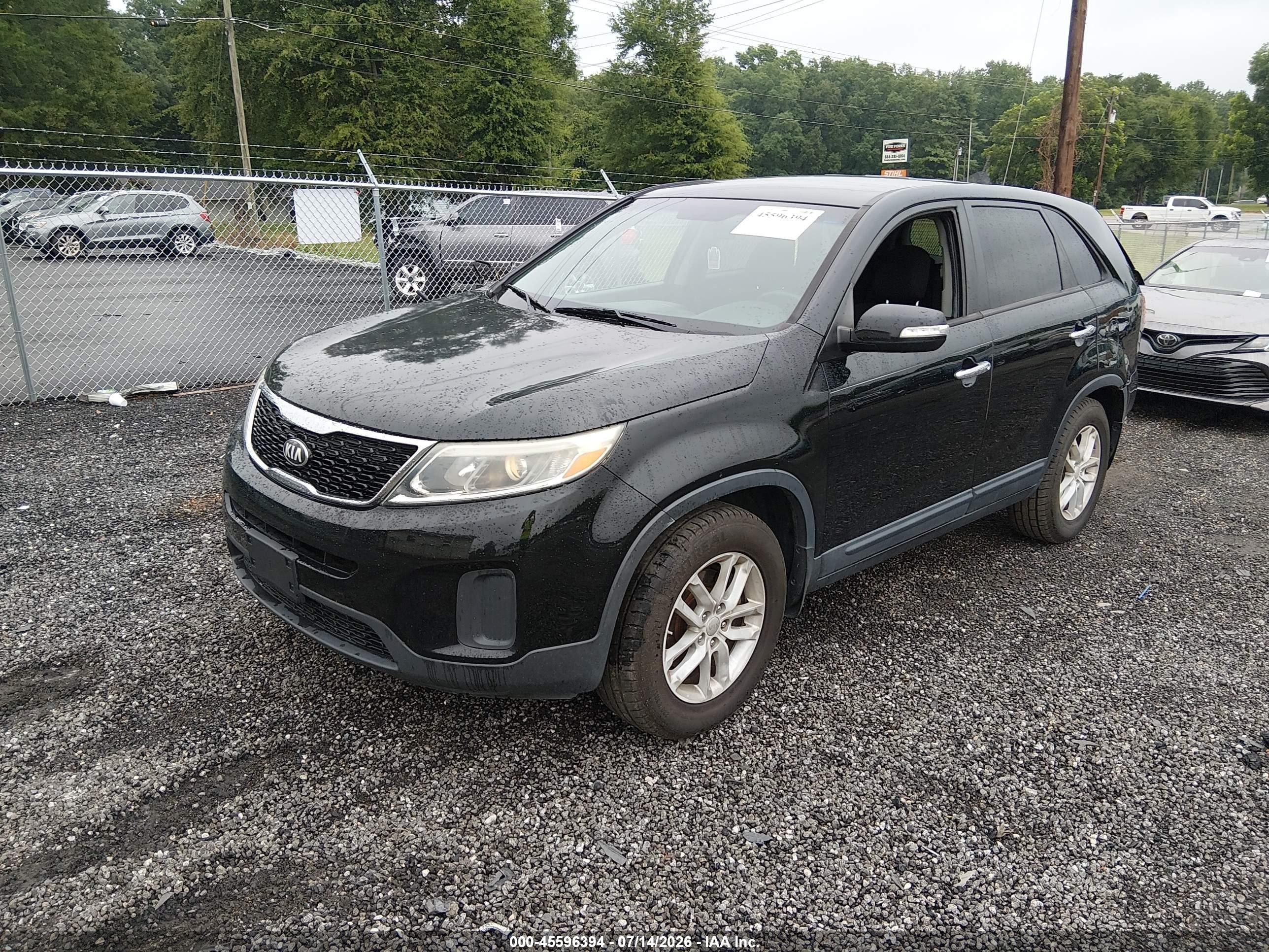 2014 Kia Sorento Lx Black vin: 5XYKT3A65EG495205