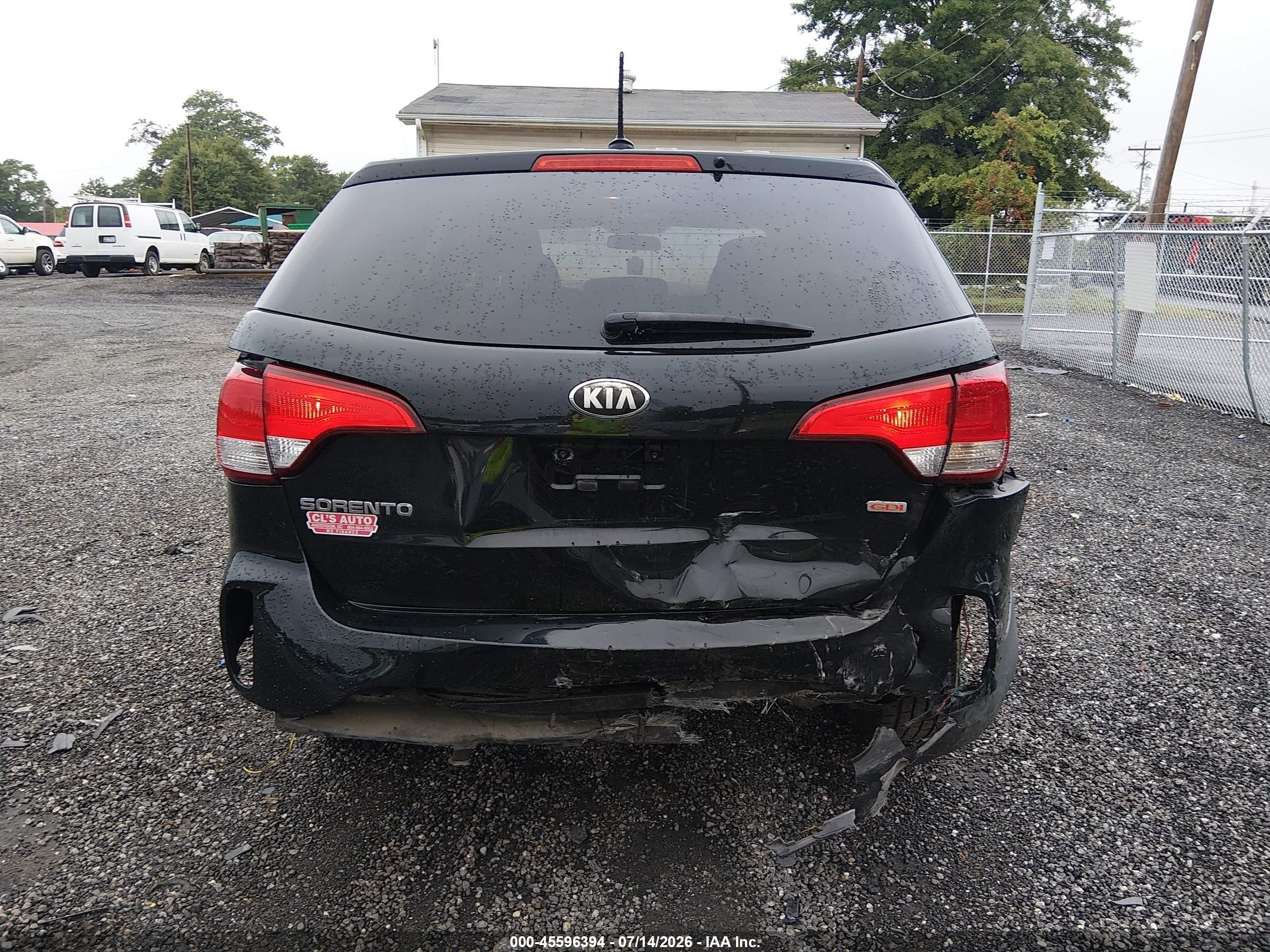 2014 Kia Sorento Lx Black vin: 5XYKT3A65EG495205