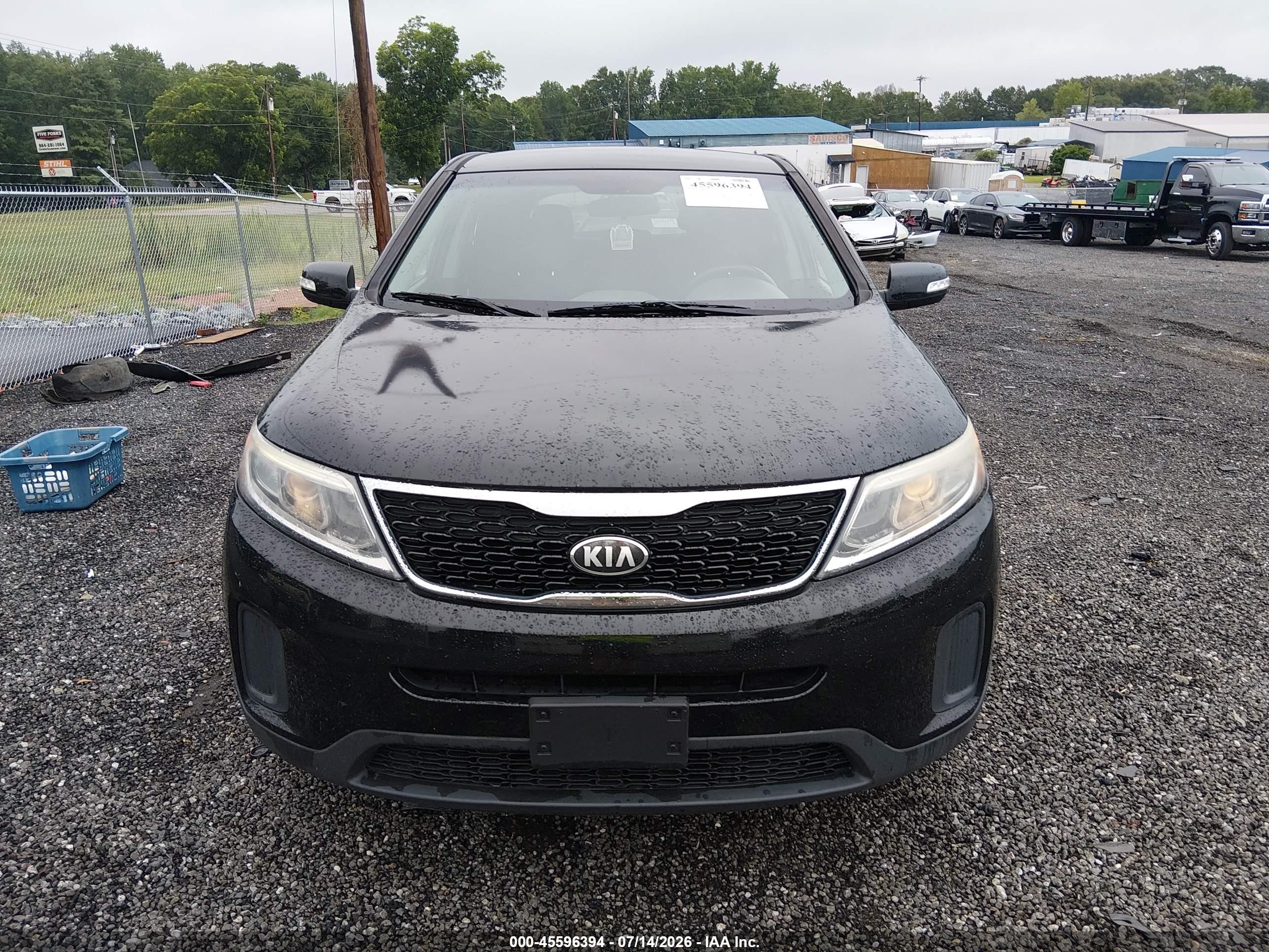 2014 Kia Sorento Lx Black vin: 5XYKT3A65EG495205