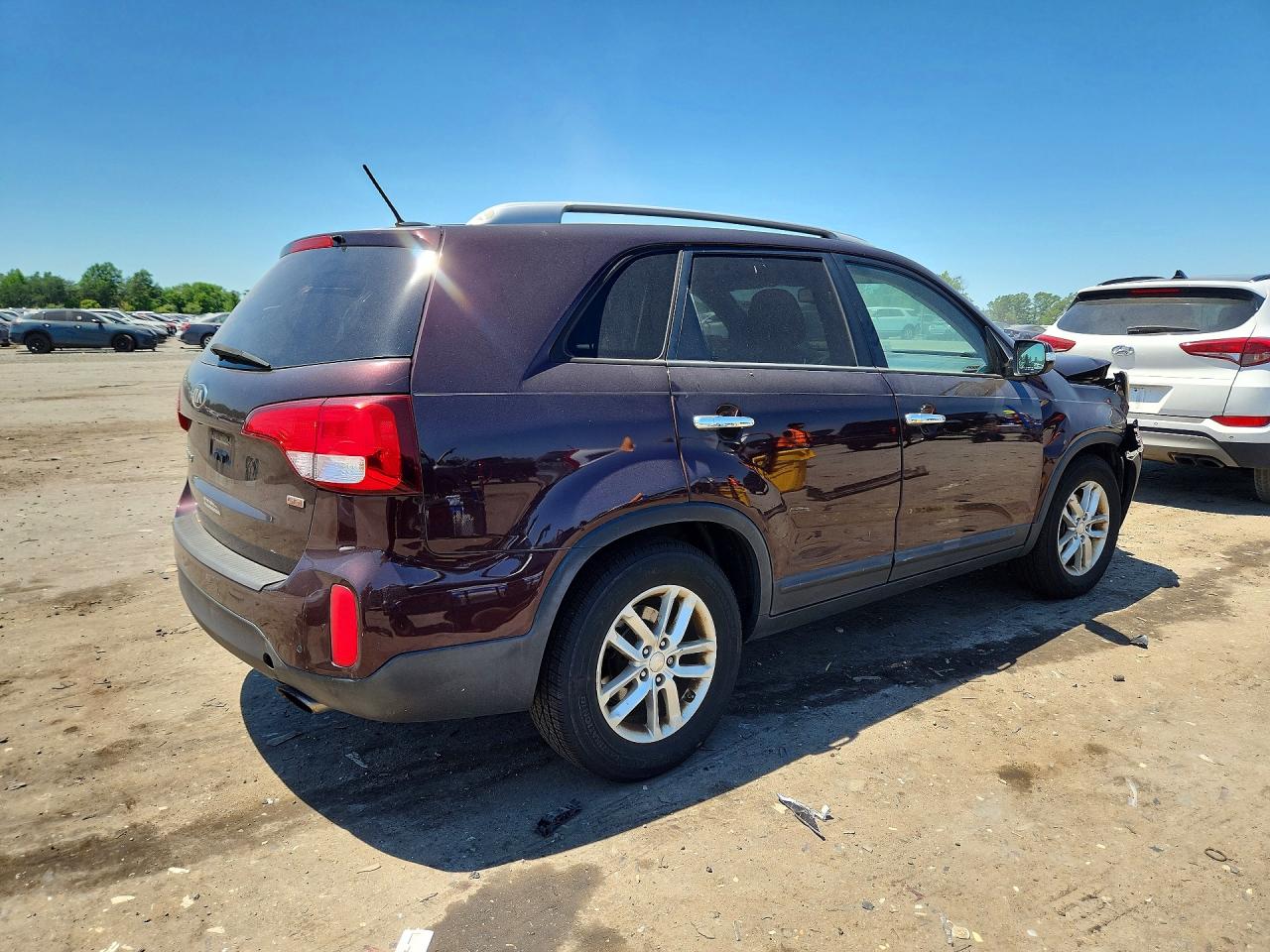 2014 Kia Sorento Lx Burgundy vin: 5XYKT3A65EG495897