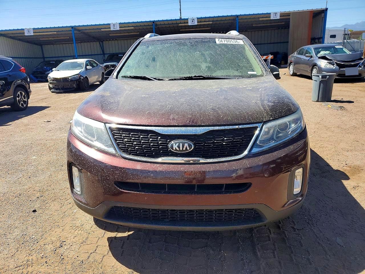 2014 Kia Sorento Lx Maroon vin: 5XYKT3A65EG508017