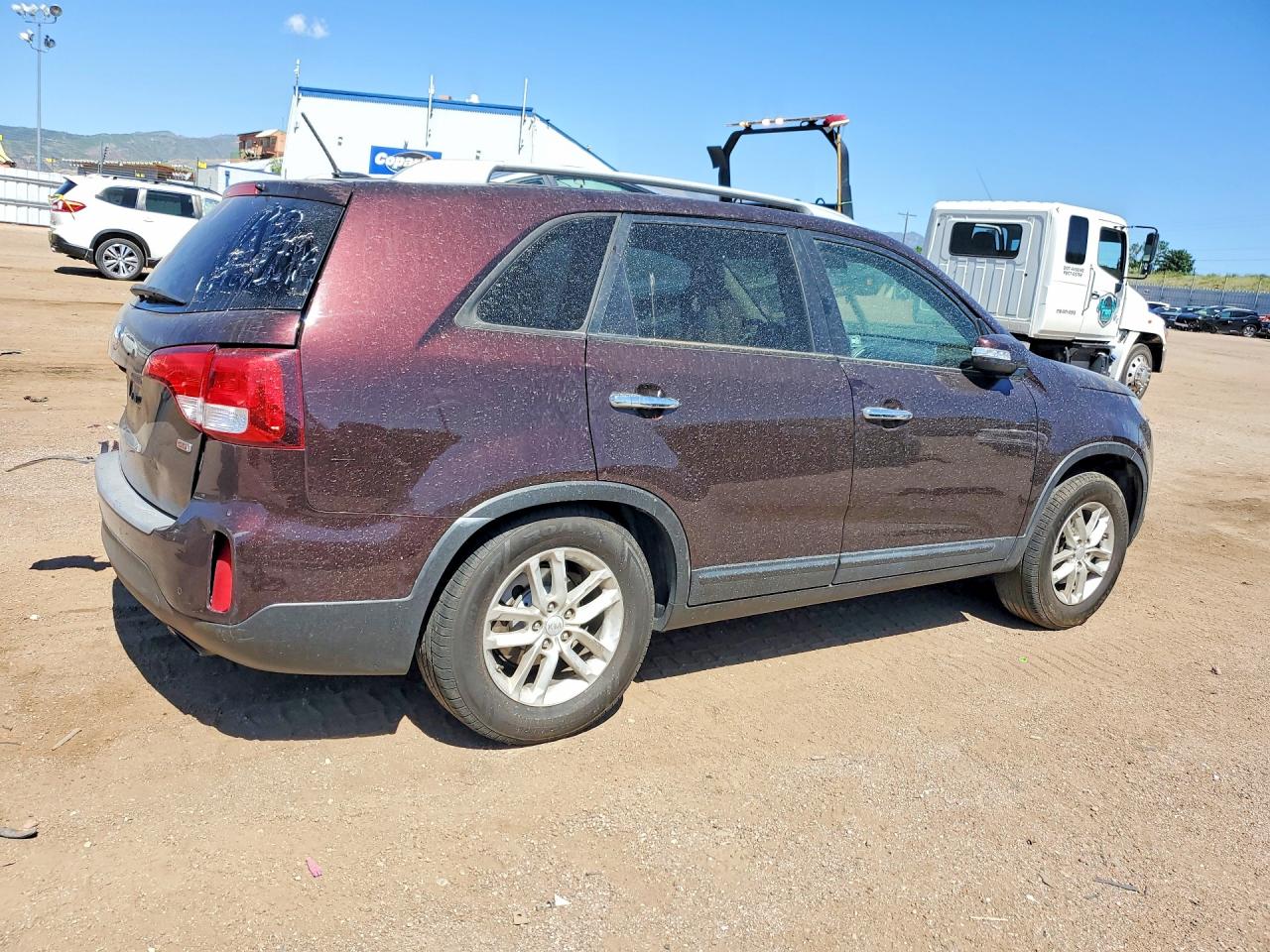 2014 Kia Sorento Lx Maroon vin: 5XYKT3A65EG508017