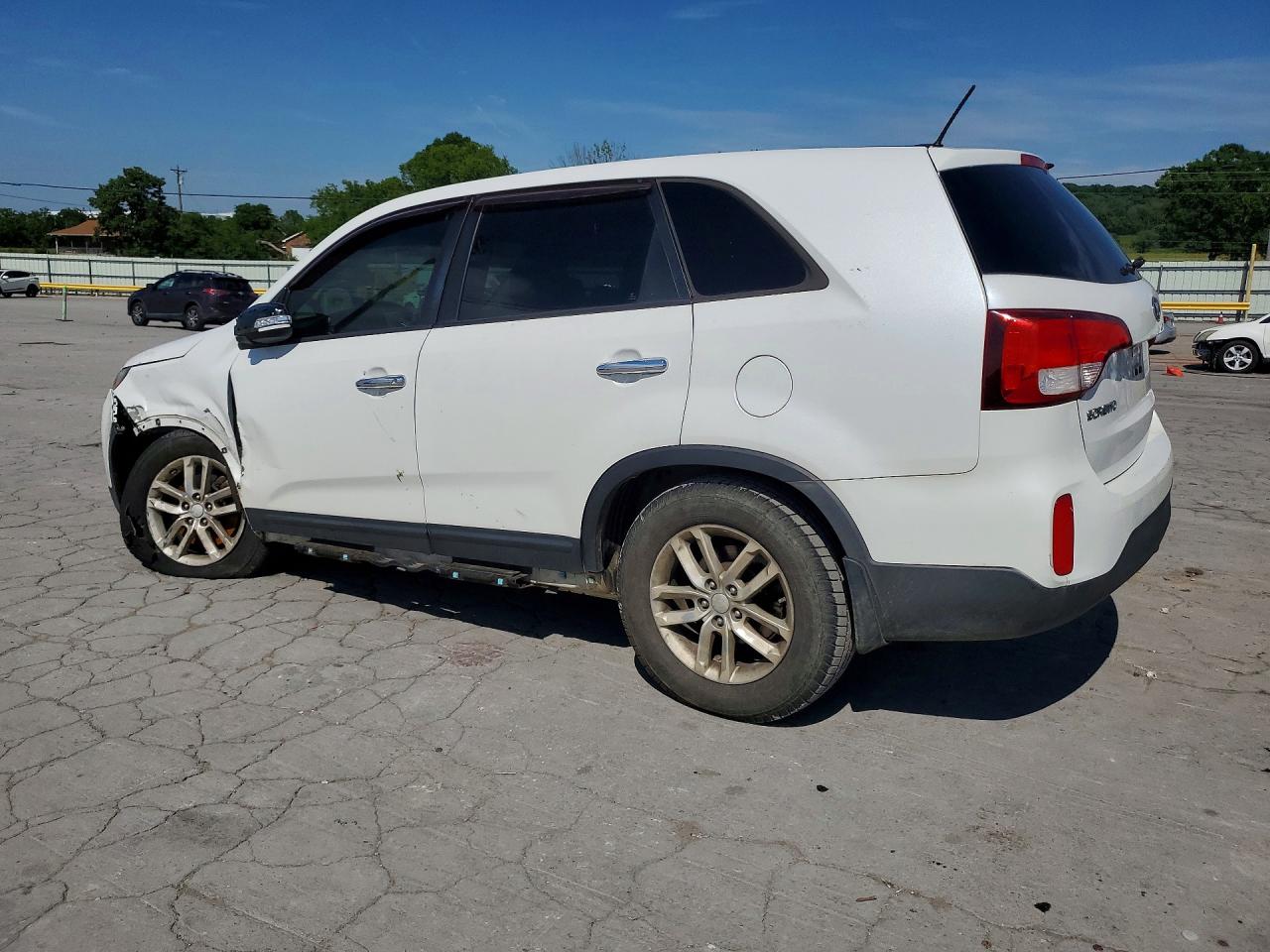 2014 Kia Sorento Lx White vin: 5XYKT3A65EG510978