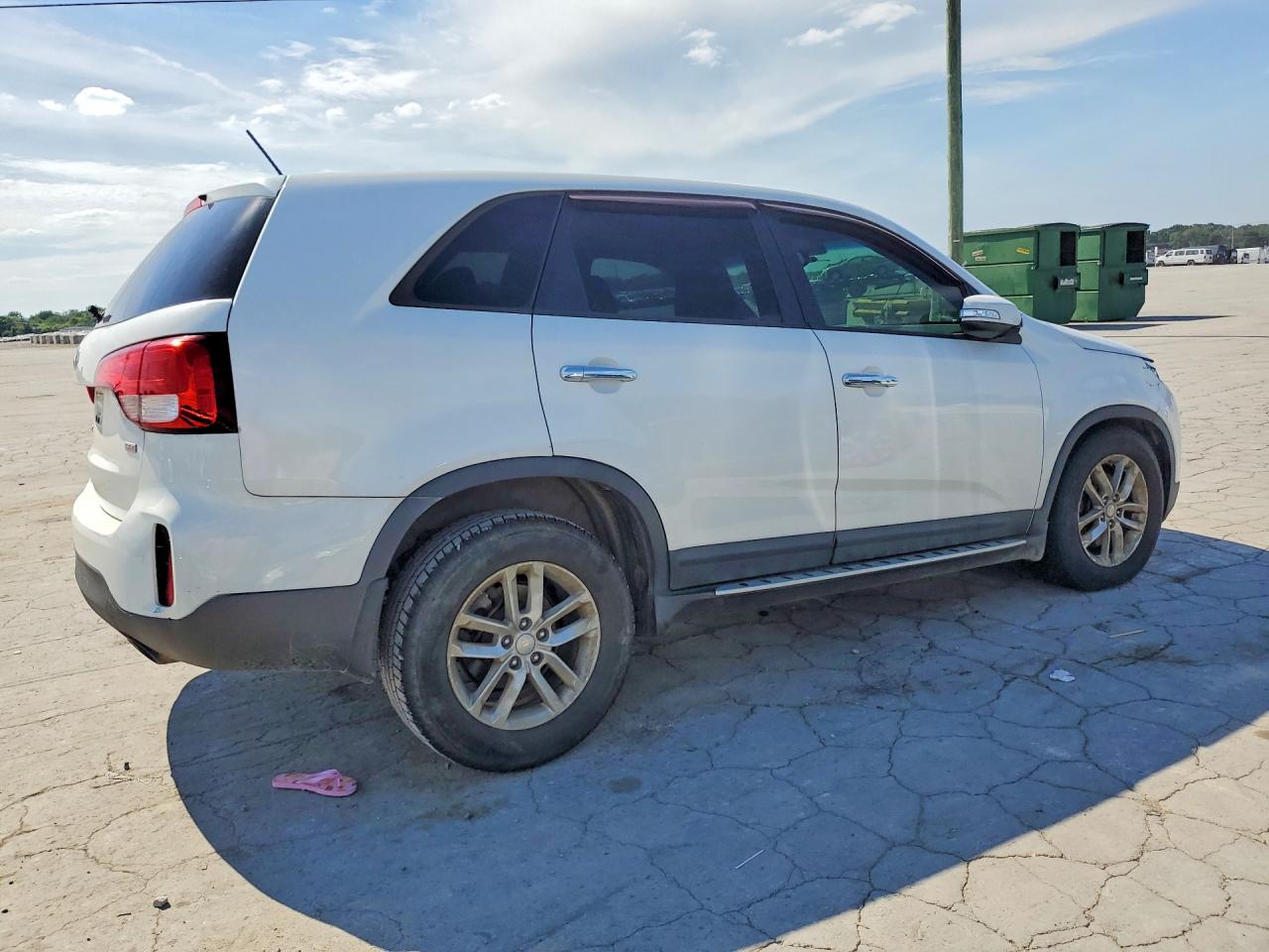 2014 Kia Sorento Lx White vin: 5XYKT3A65EG510978