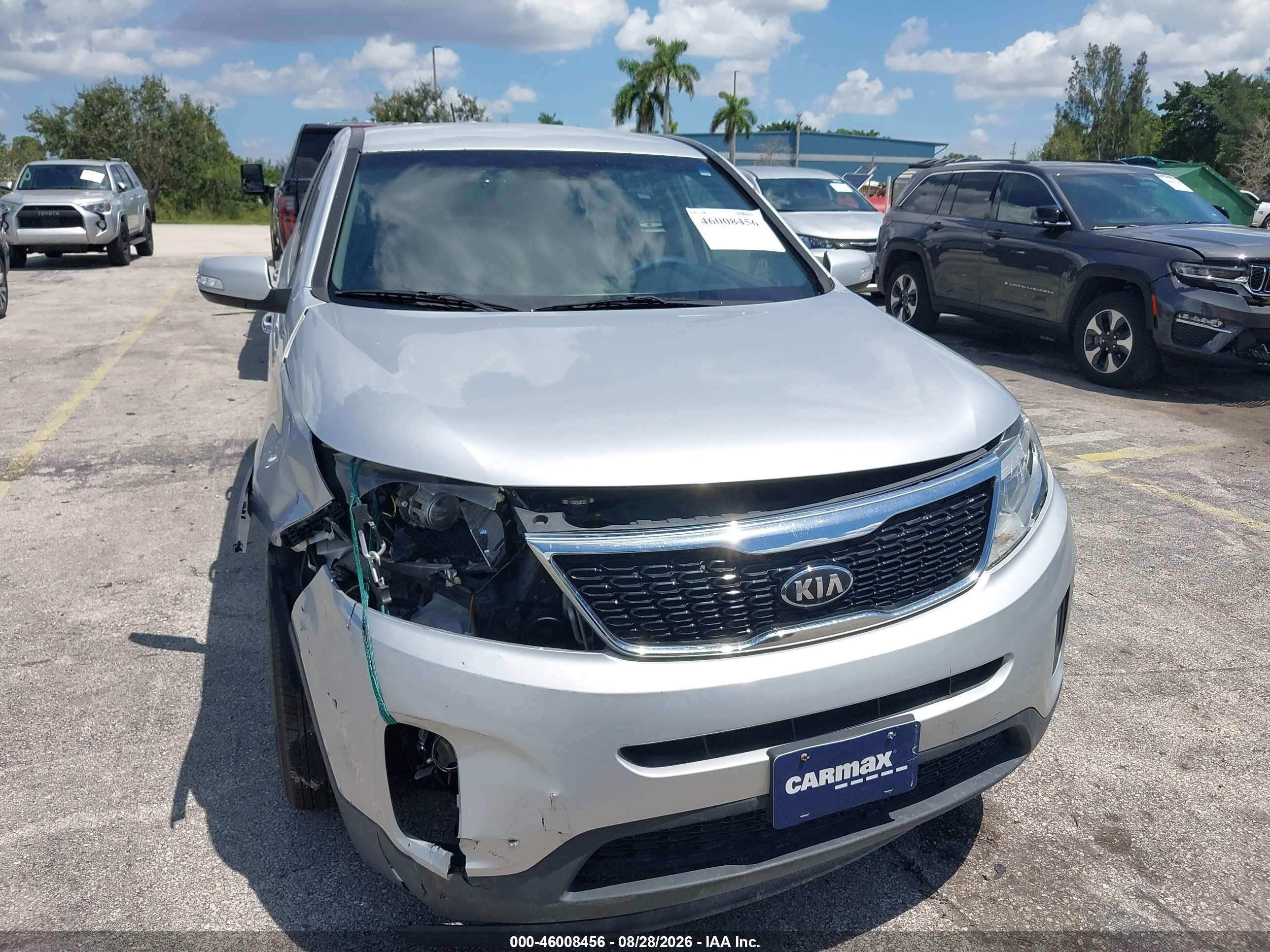 2014 Kia Sorento Lx Silver vin: 5XYKT3A65EG520796