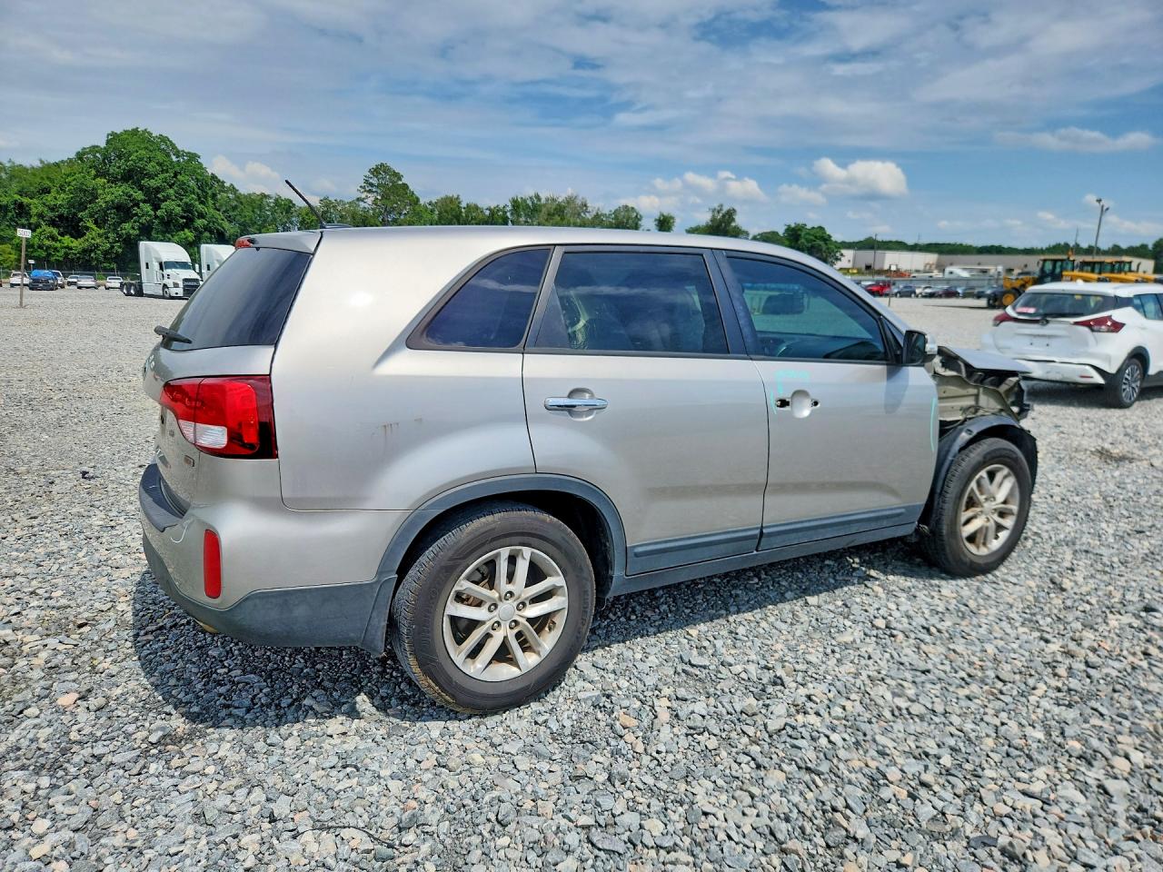 2014 Kia Sorento Lx Silver vin: 5XYKT3A65EG535959