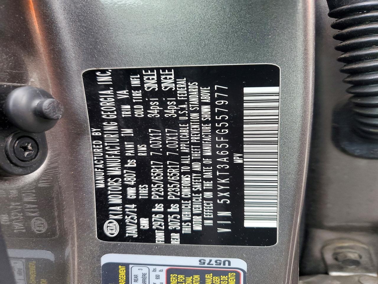 2015 Kia Sorento Lx Beige vin: 5XYKT3A65FG557977