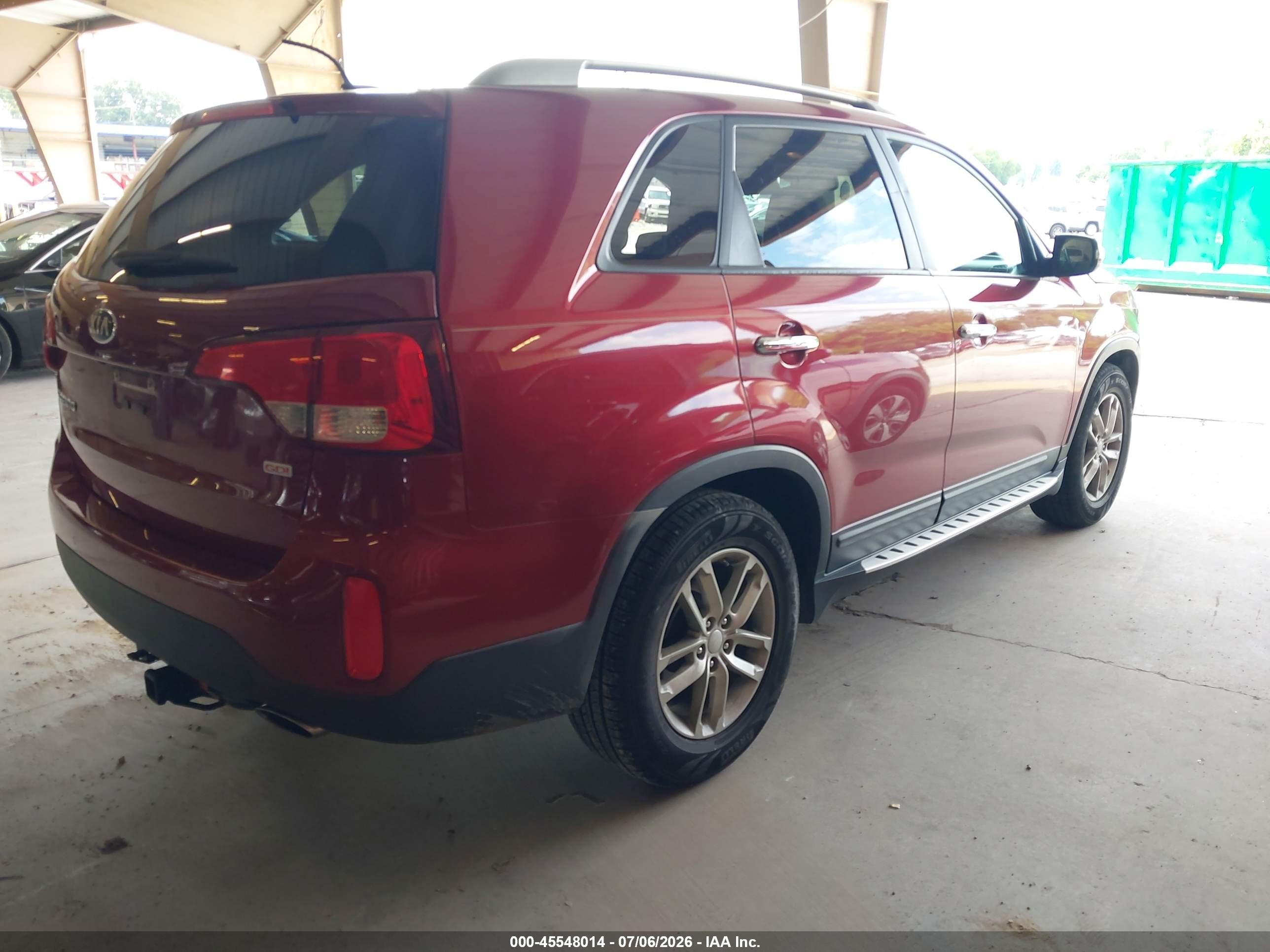 2015 Kia Sorento Lx Burgundy vin: 5XYKT3A65FG575377