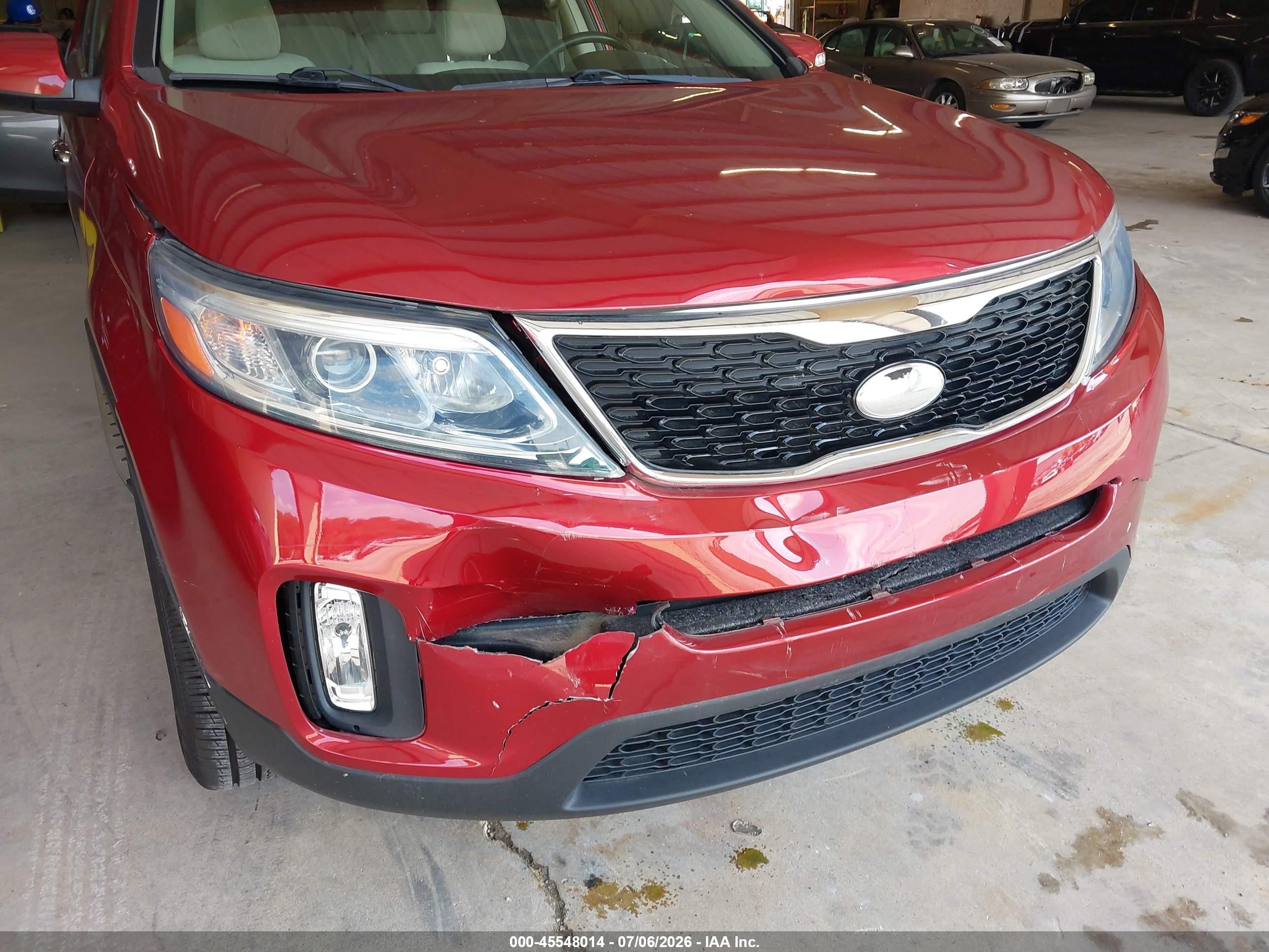 2015 Kia Sorento Lx Burgundy vin: 5XYKT3A65FG575377
