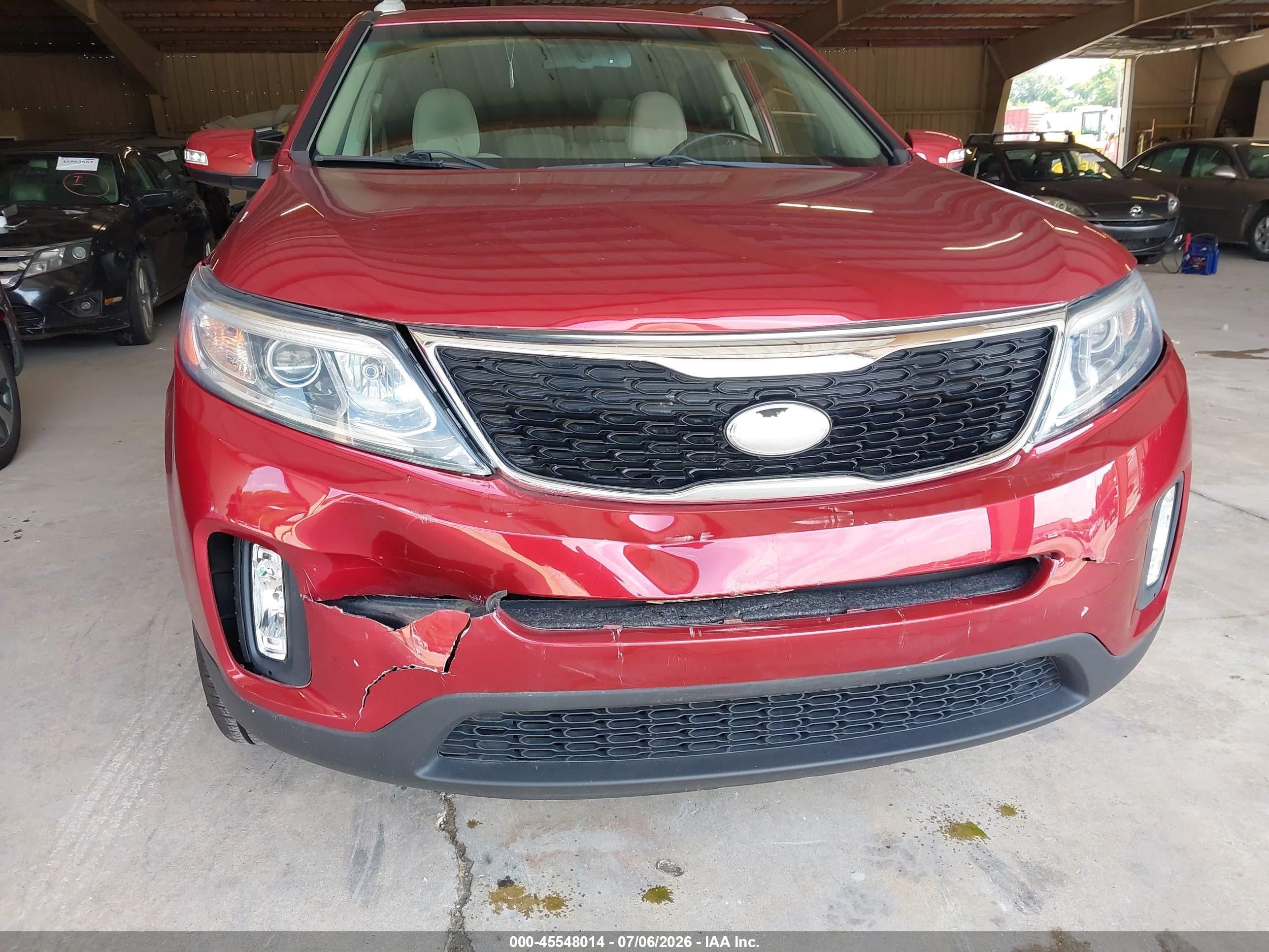 2015 Kia Sorento Lx Burgundy vin: 5XYKT3A65FG575377