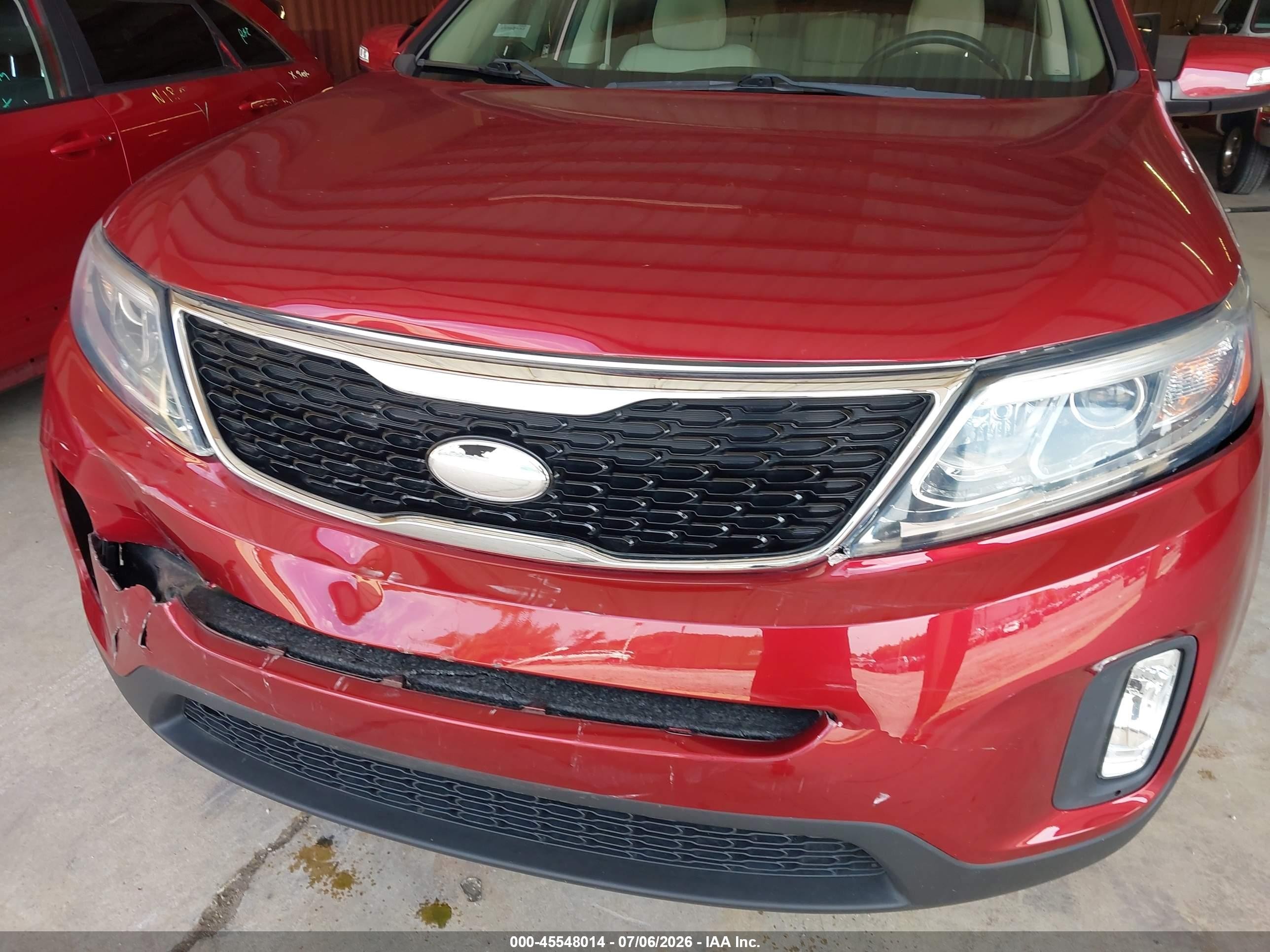 2015 Kia Sorento Lx Burgundy vin: 5XYKT3A65FG575377