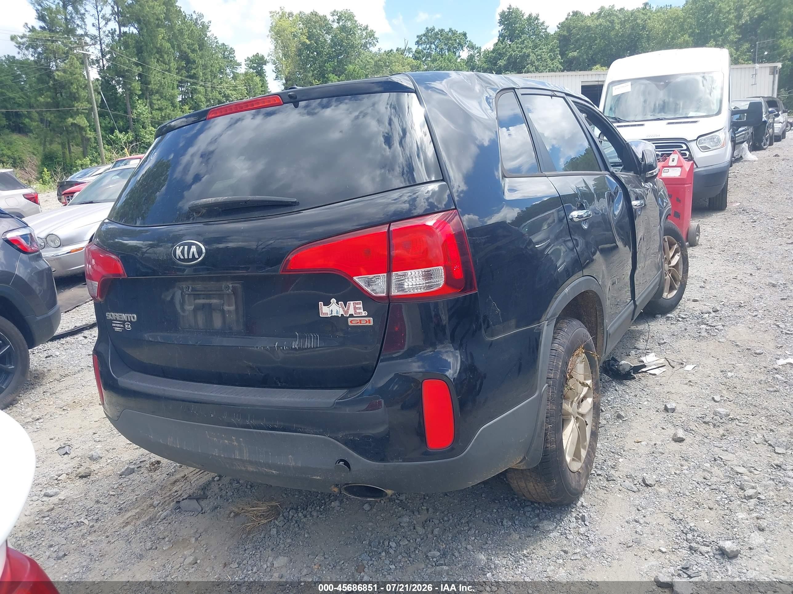 2015 Kia Sorento Lx Black vin: 5XYKT3A65FG593796