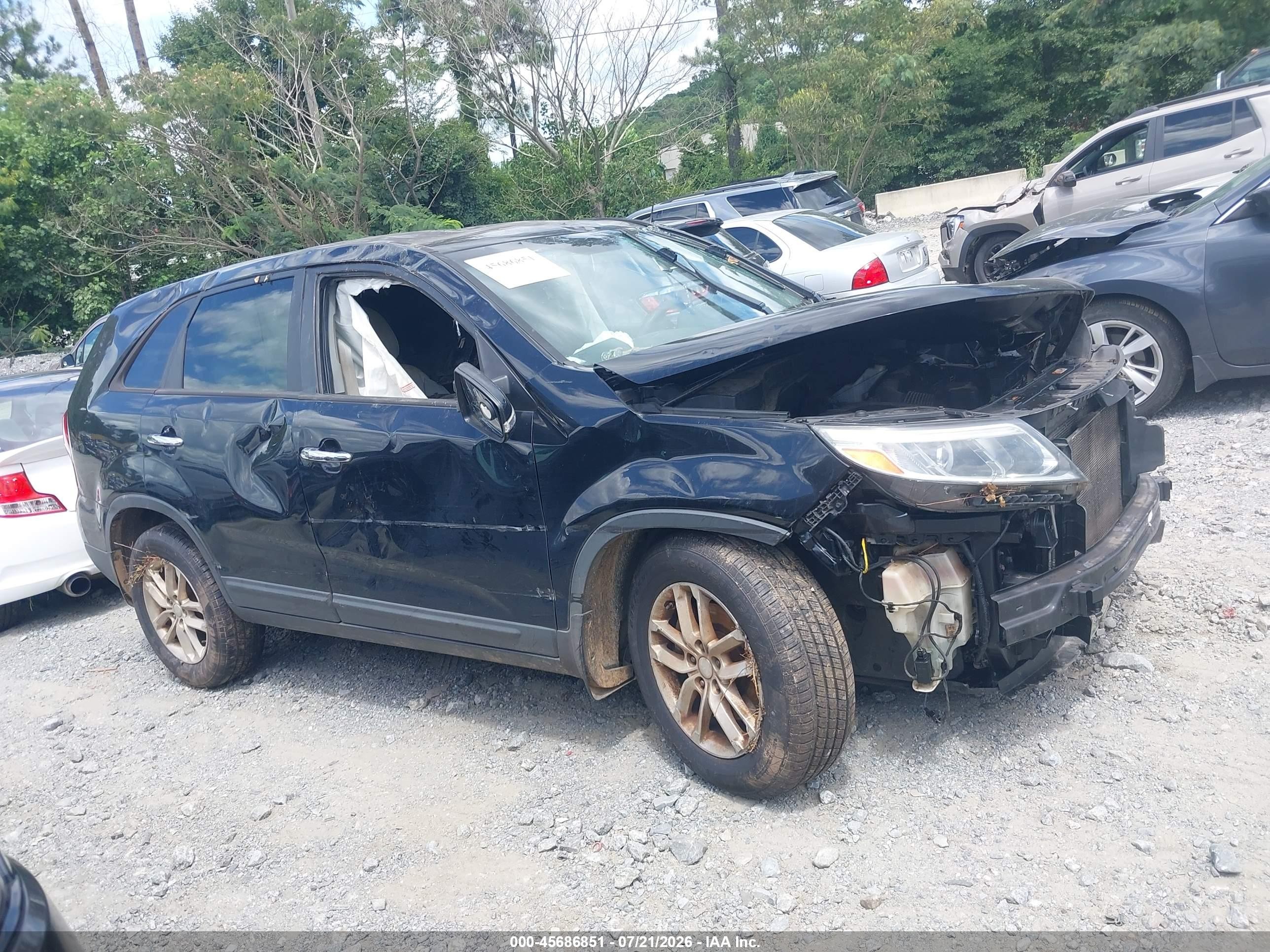 2015 Kia Sorento Lx Black vin: 5XYKT3A65FG593796