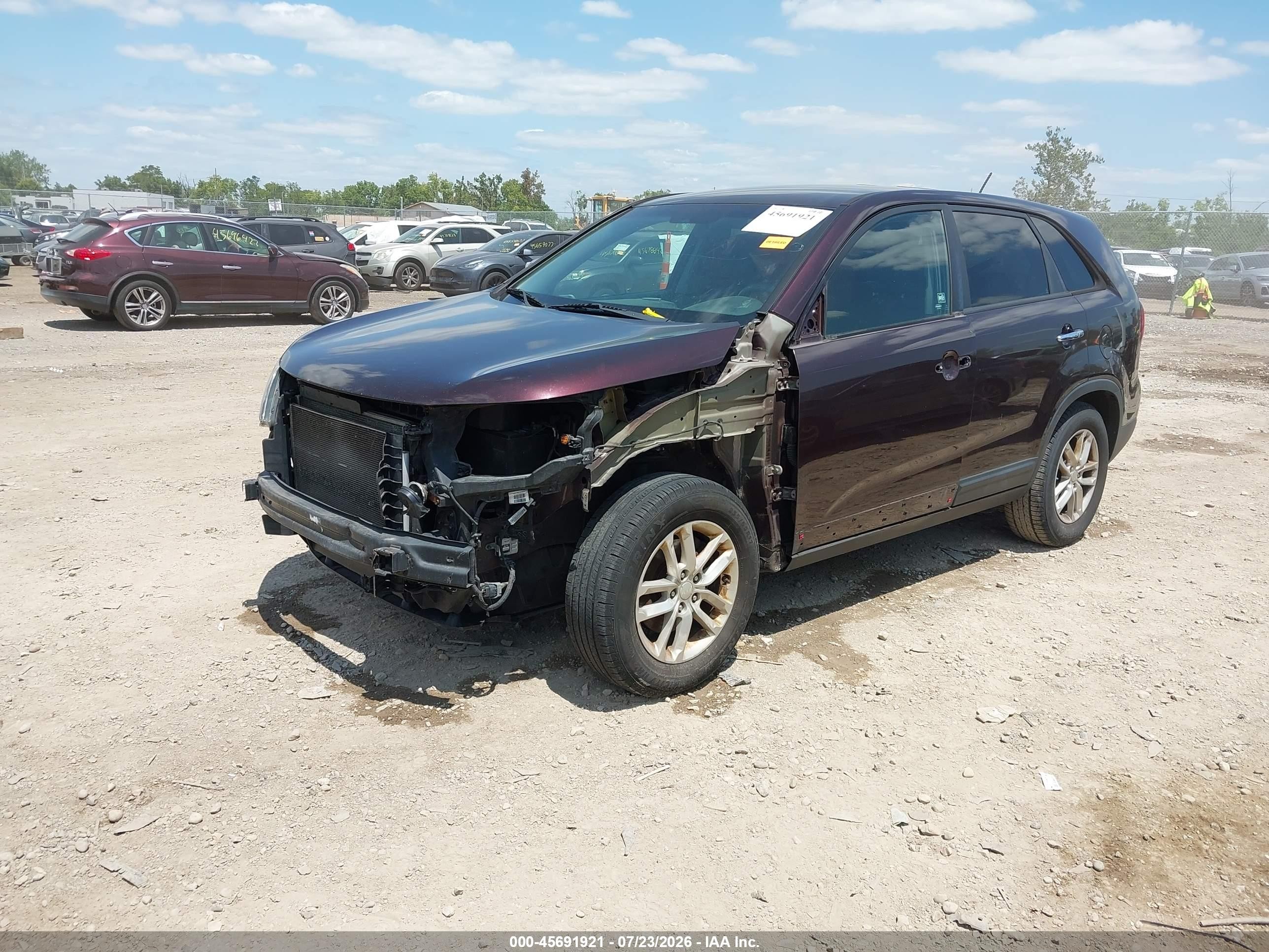 2015 Kia Sorento Lx Red vin: 5XYKT3A65FG599839