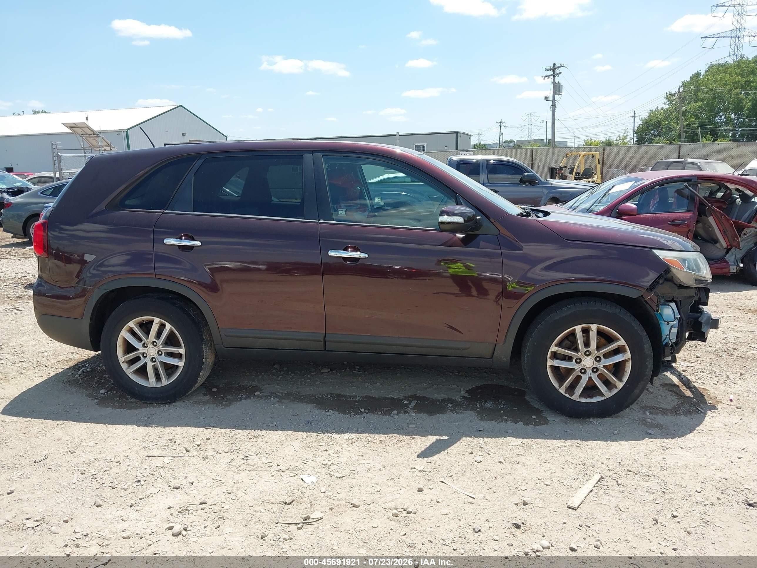 2015 Kia Sorento Lx Red vin: 5XYKT3A65FG599839