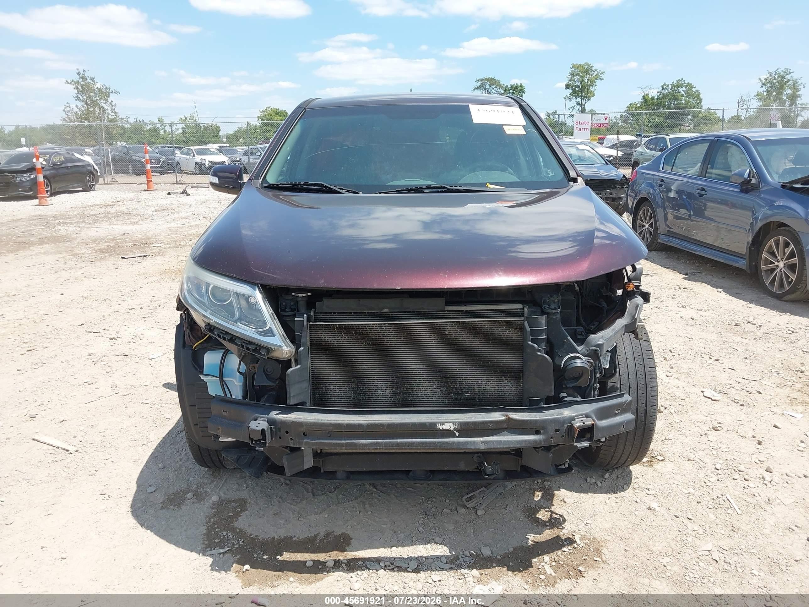 2015 Kia Sorento Lx Red vin: 5XYKT3A65FG599839