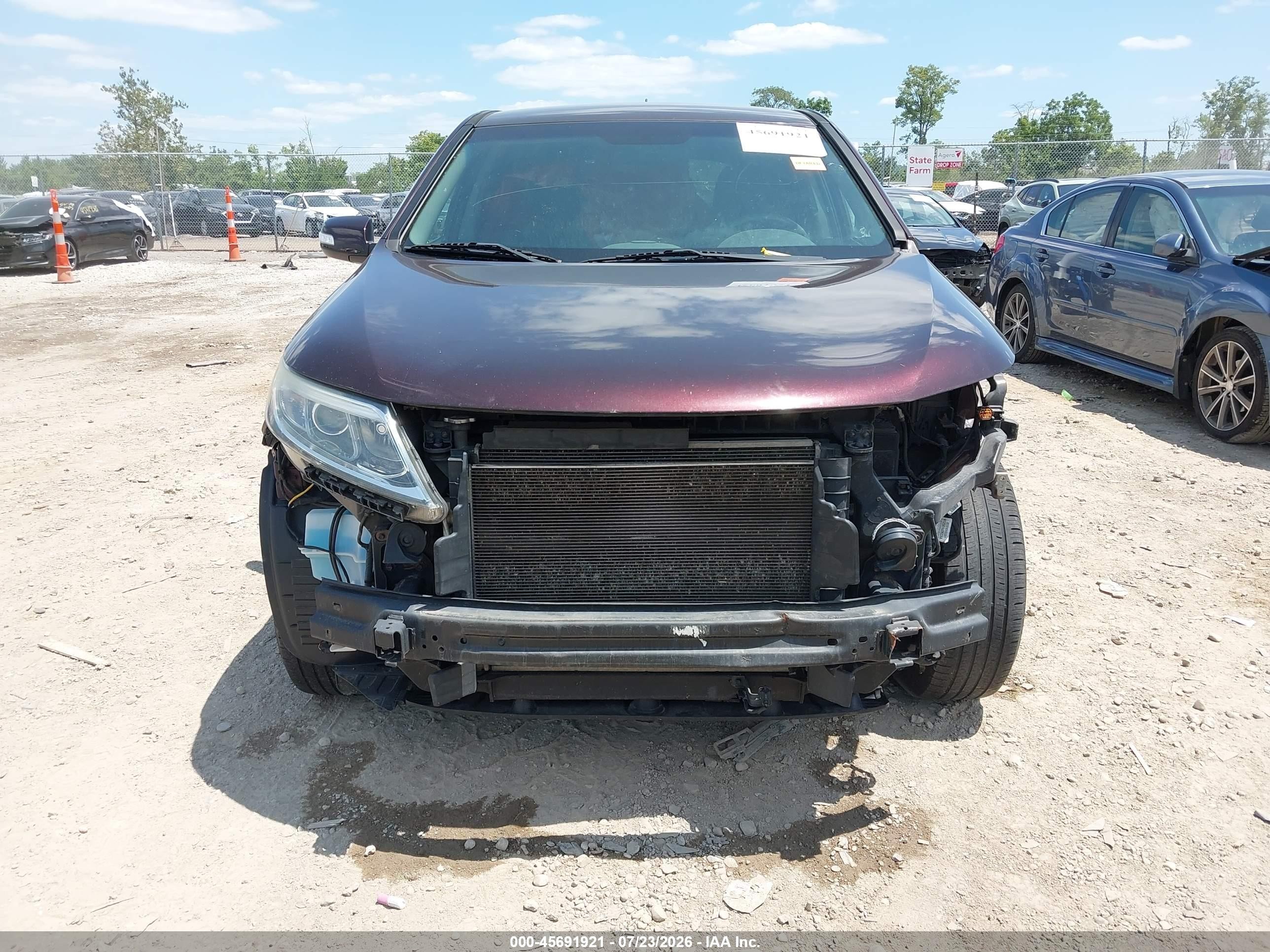 2015 Kia Sorento Lx Red vin: 5XYKT3A65FG599839
