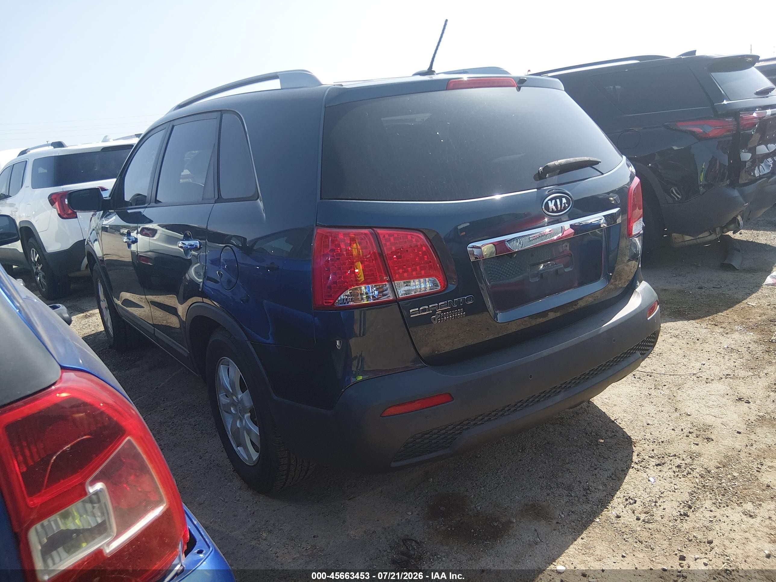 2012 Kia Sorento Lx Blue vin: 5XYKT3A66CG194889