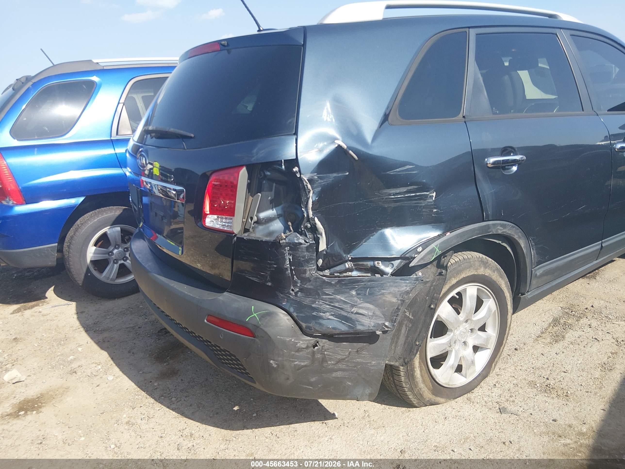 2012 Kia Sorento Lx Blue vin: 5XYKT3A66CG194889
