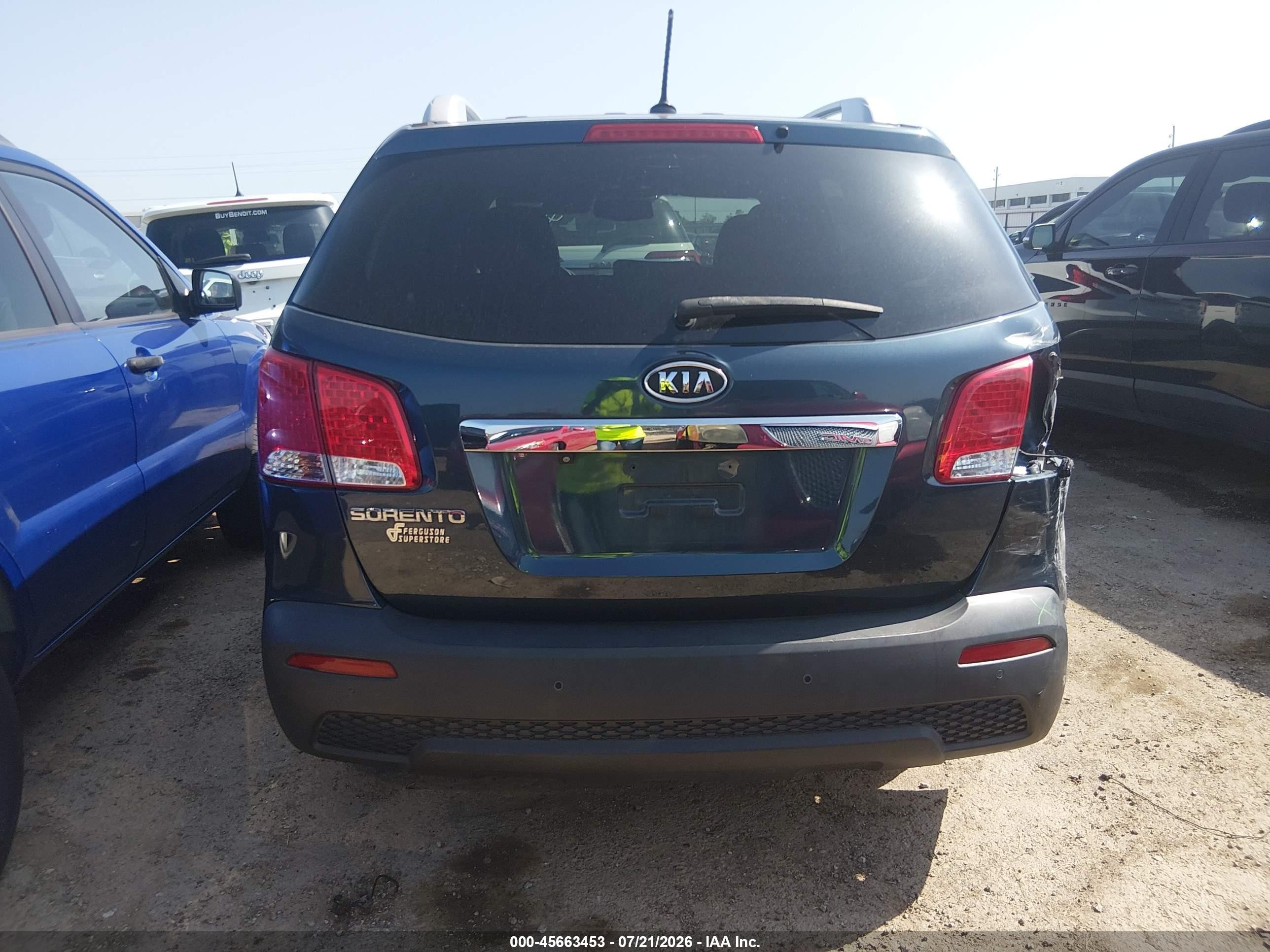 2012 Kia Sorento Lx Blue vin: 5XYKT3A66CG194889