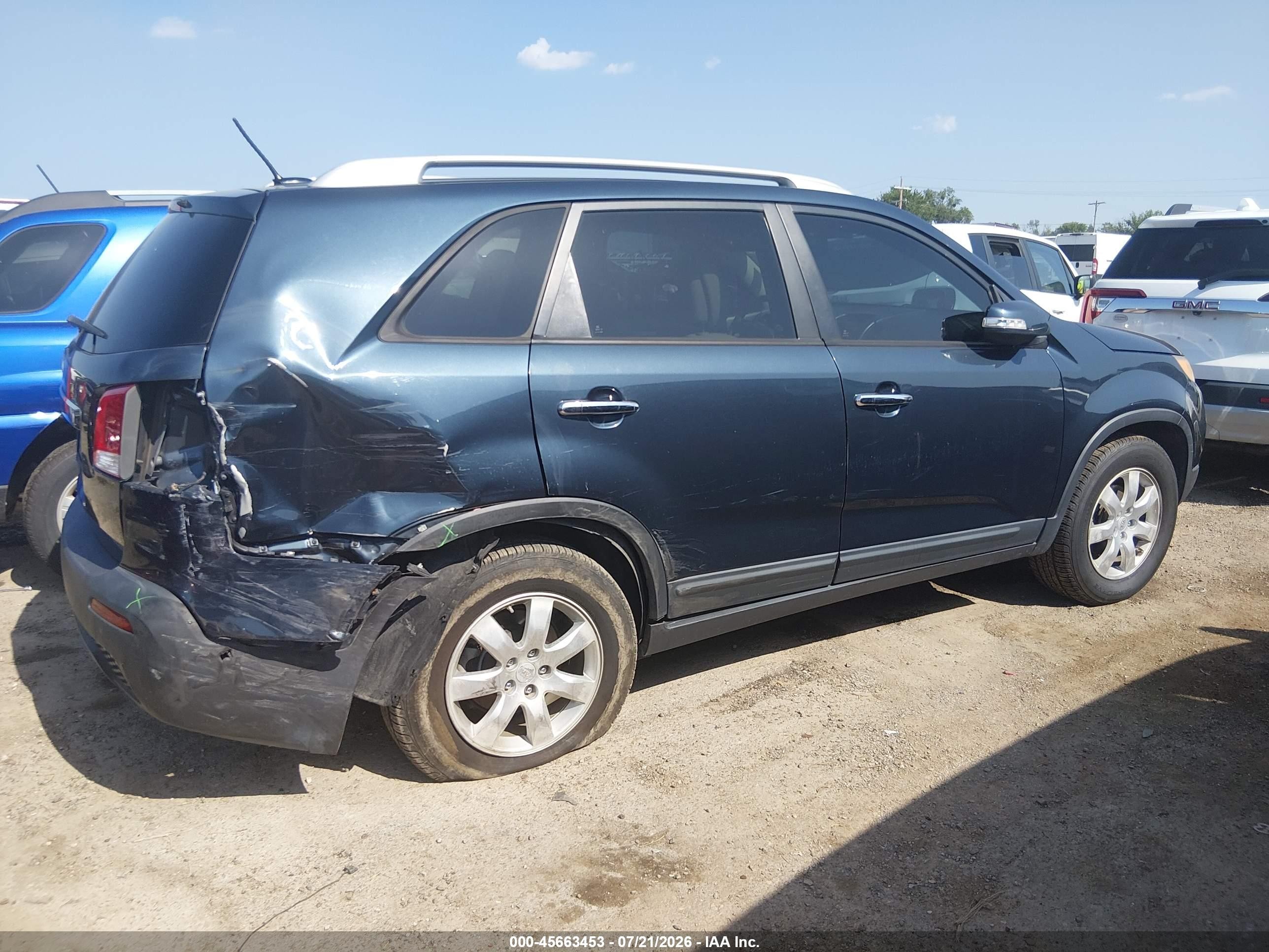 2012 Kia Sorento Lx Blue vin: 5XYKT3A66CG194889