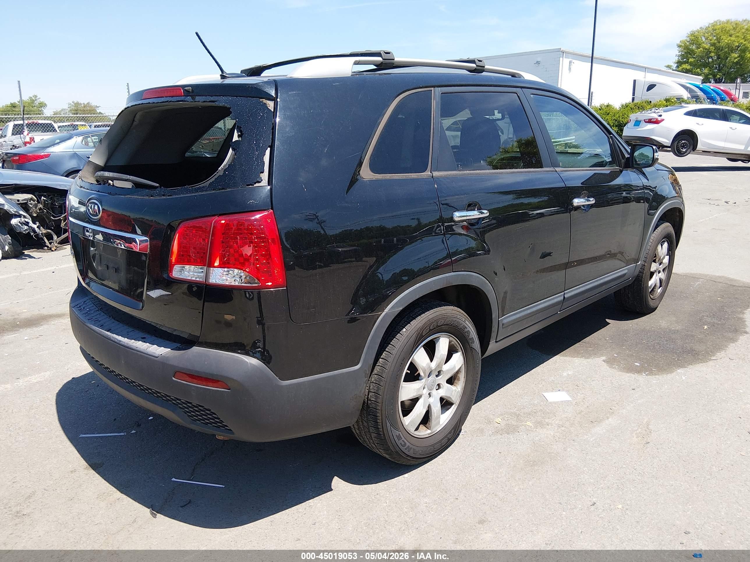 2012 Kia Sorento Lx Black vin: 5XYKT3A66CG230791