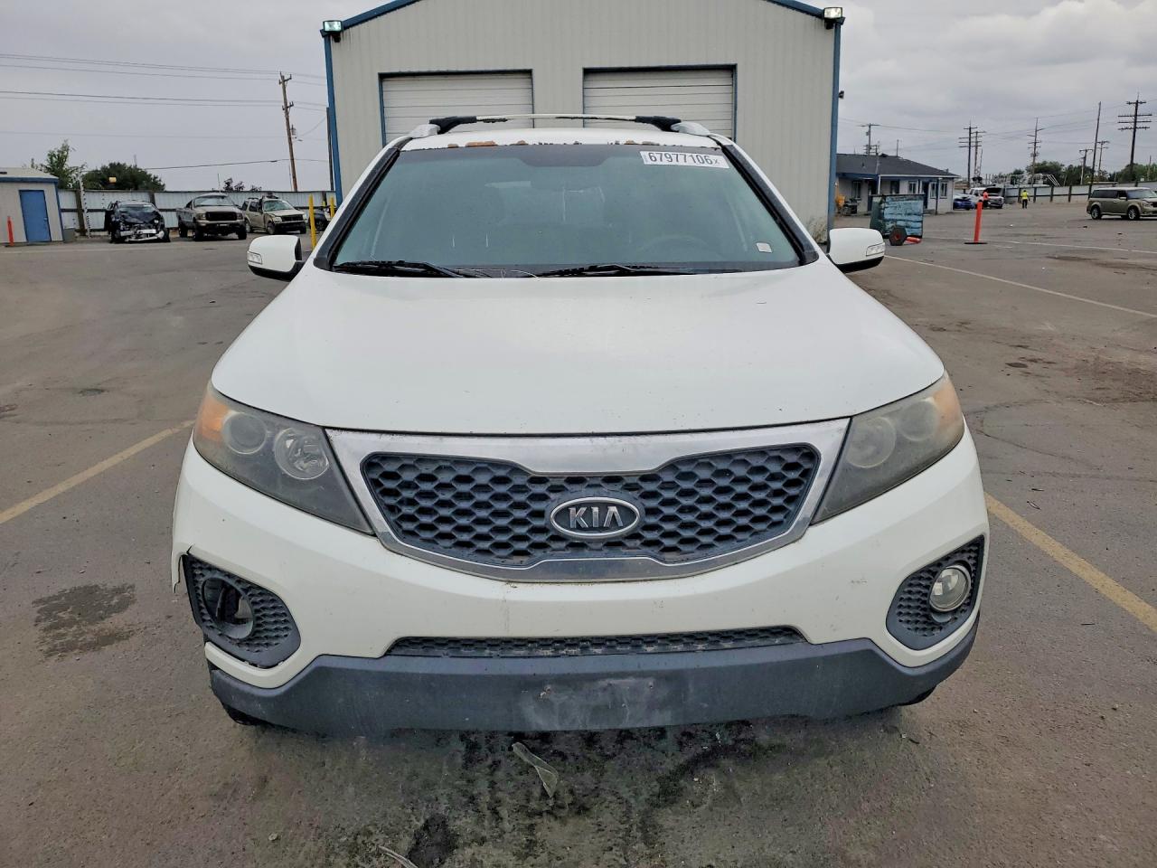 2012 Kia Sorento Lx White vin: 5XYKT3A66CG241855