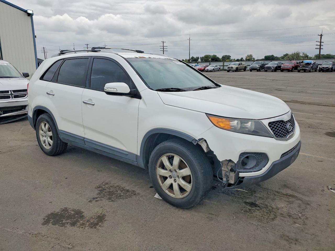 2012 Kia Sorento Lx White vin: 5XYKT3A66CG241855