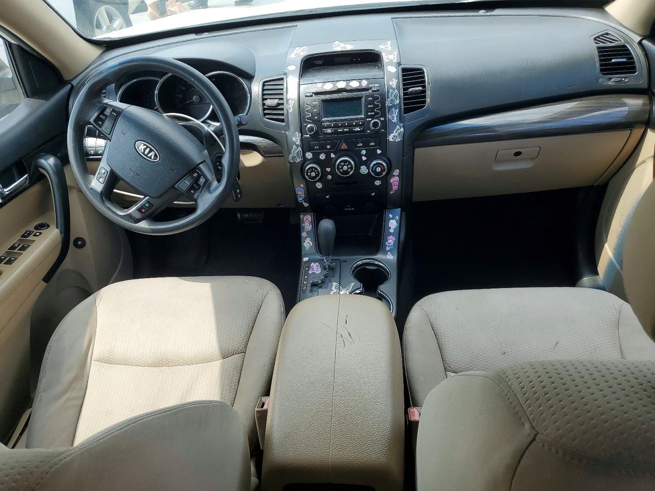 2012 Kia Sorento Lx White vin: 5XYKT3A66CG267890