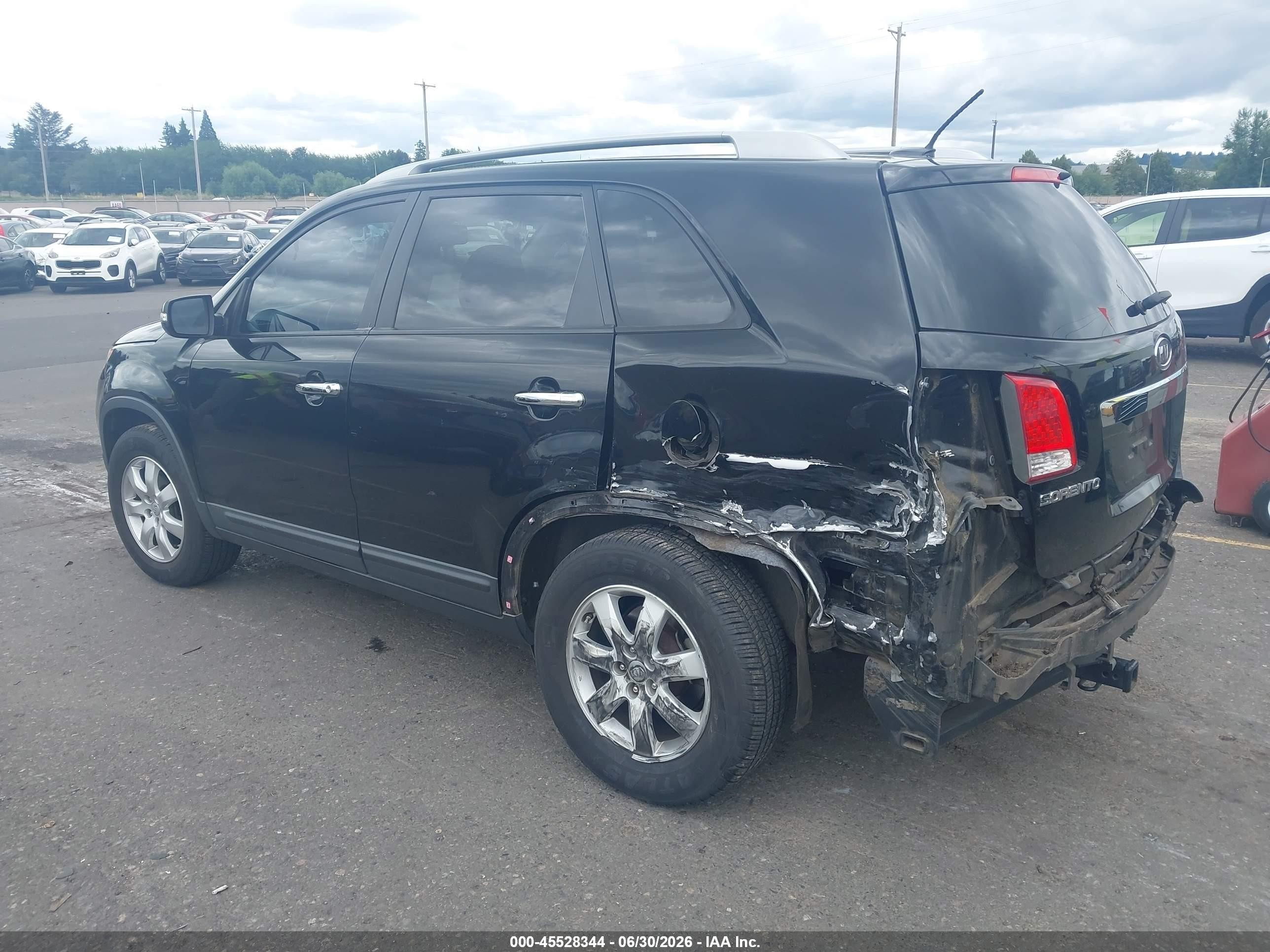 2012 Kia Sorento Lx Black vin: 5XYKT3A66CG268487