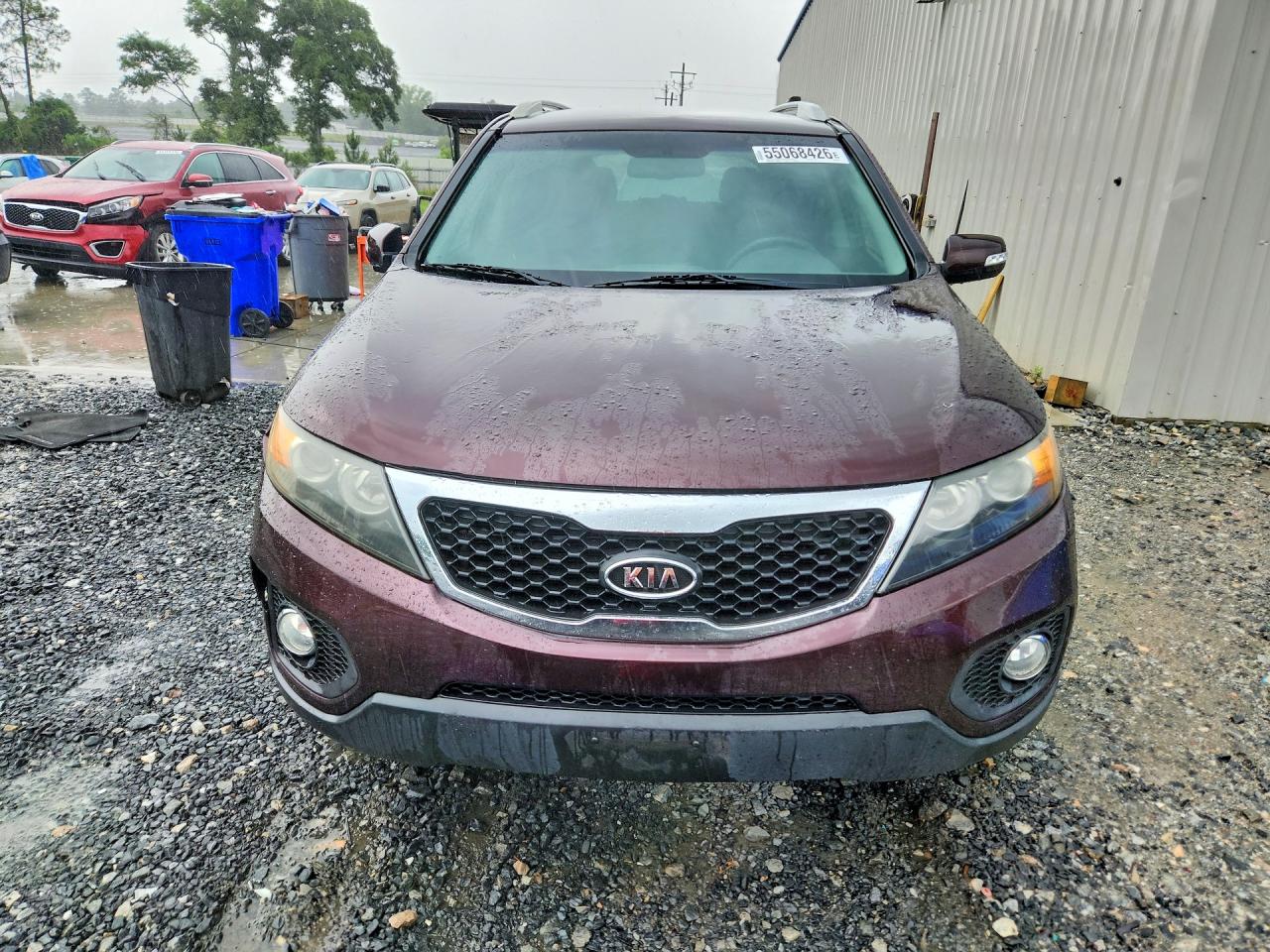 2013 Kia Sorento Lx Burgundy vin: 5XYKT3A66DG393877