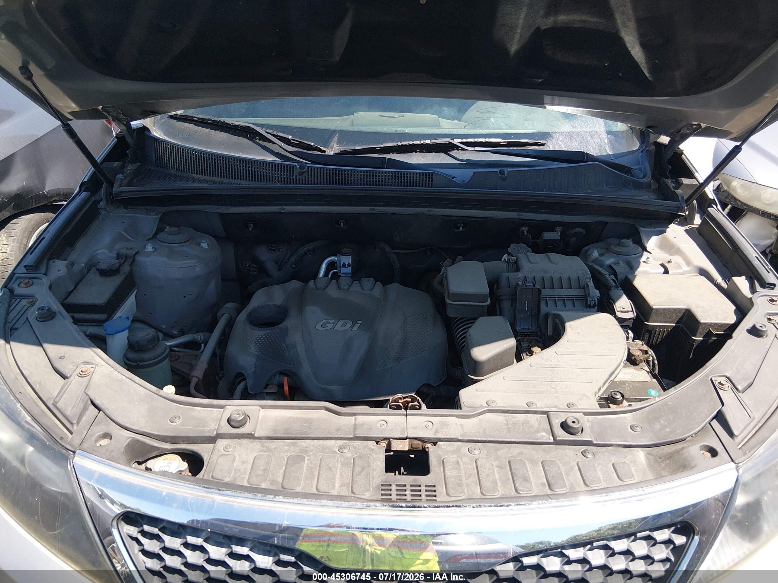 2013 Kia Sorento Lx Silver vin: 5XYKT3A66DG420432
