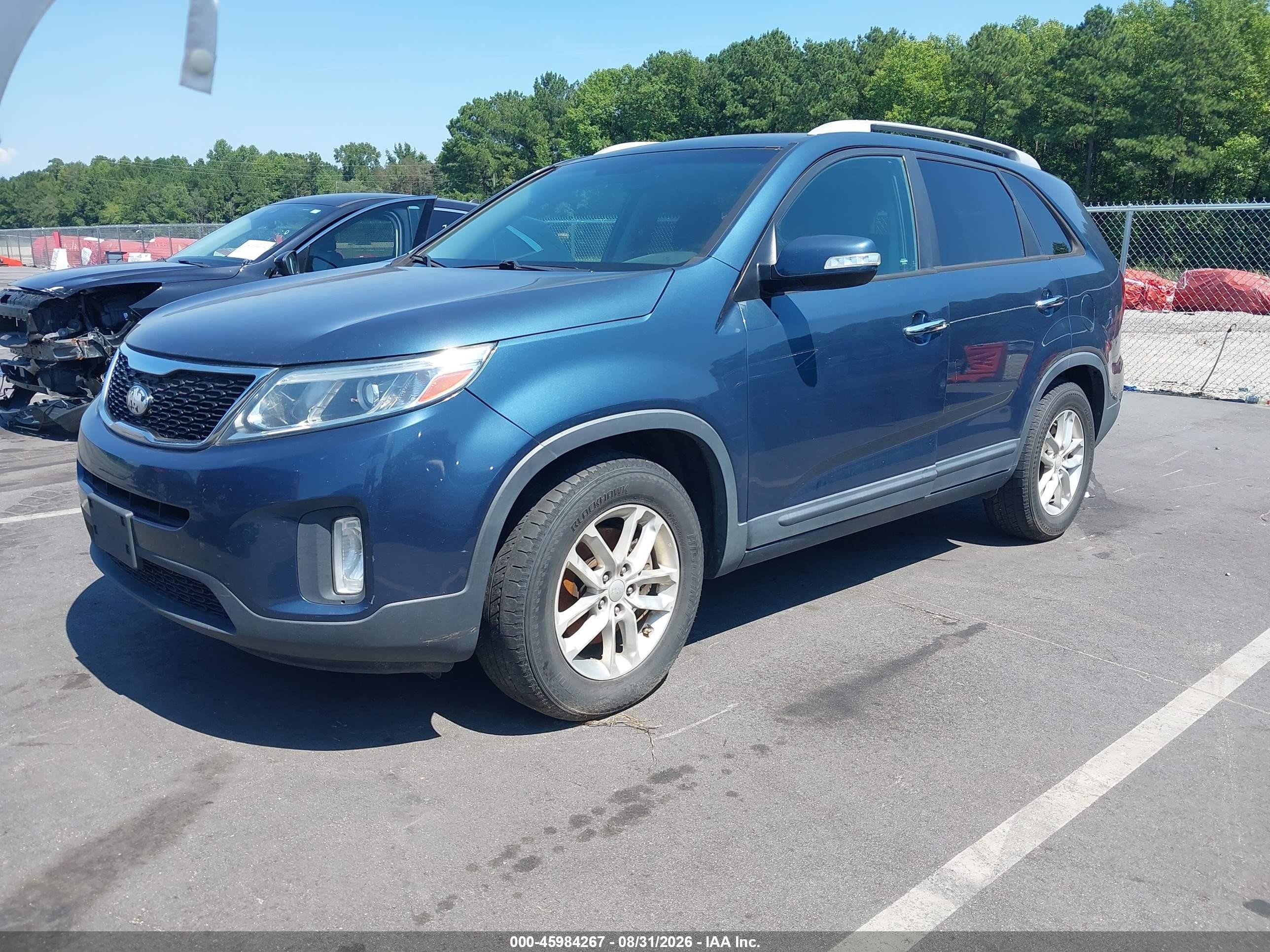 2014 Kia Sorento Lx Blue vin: 5XYKT3A66EG429052