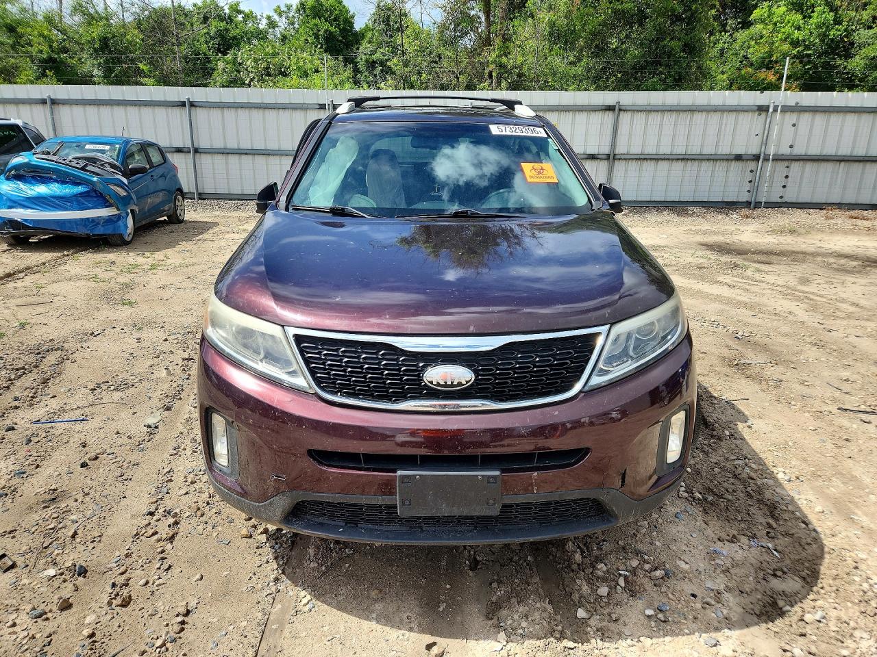 2014 Kia Sorento Lx Burgundy vin: 5XYKT3A66EG436163