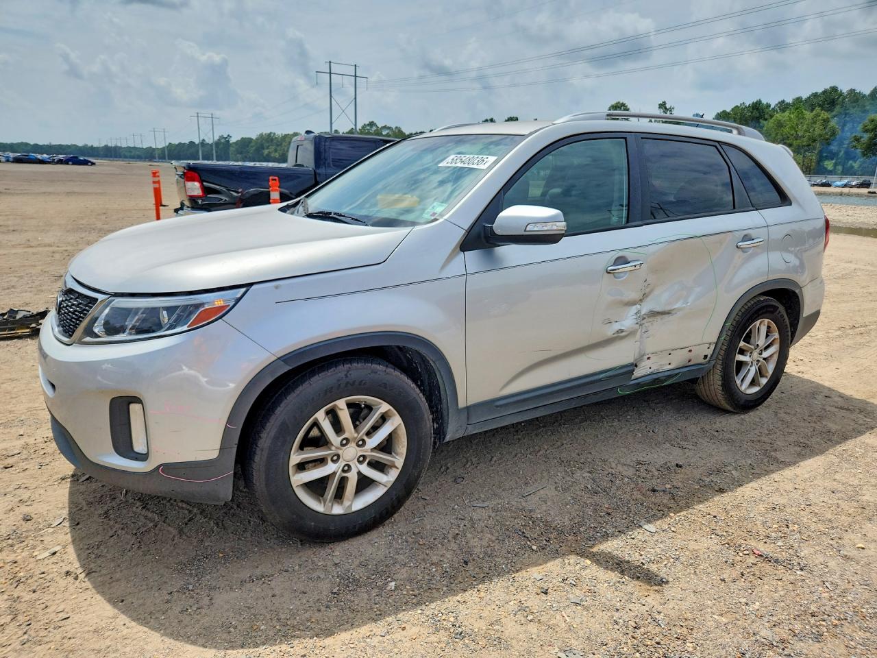 2014 Kia Sorento Lx Silver vin: 5XYKT3A66EG443663