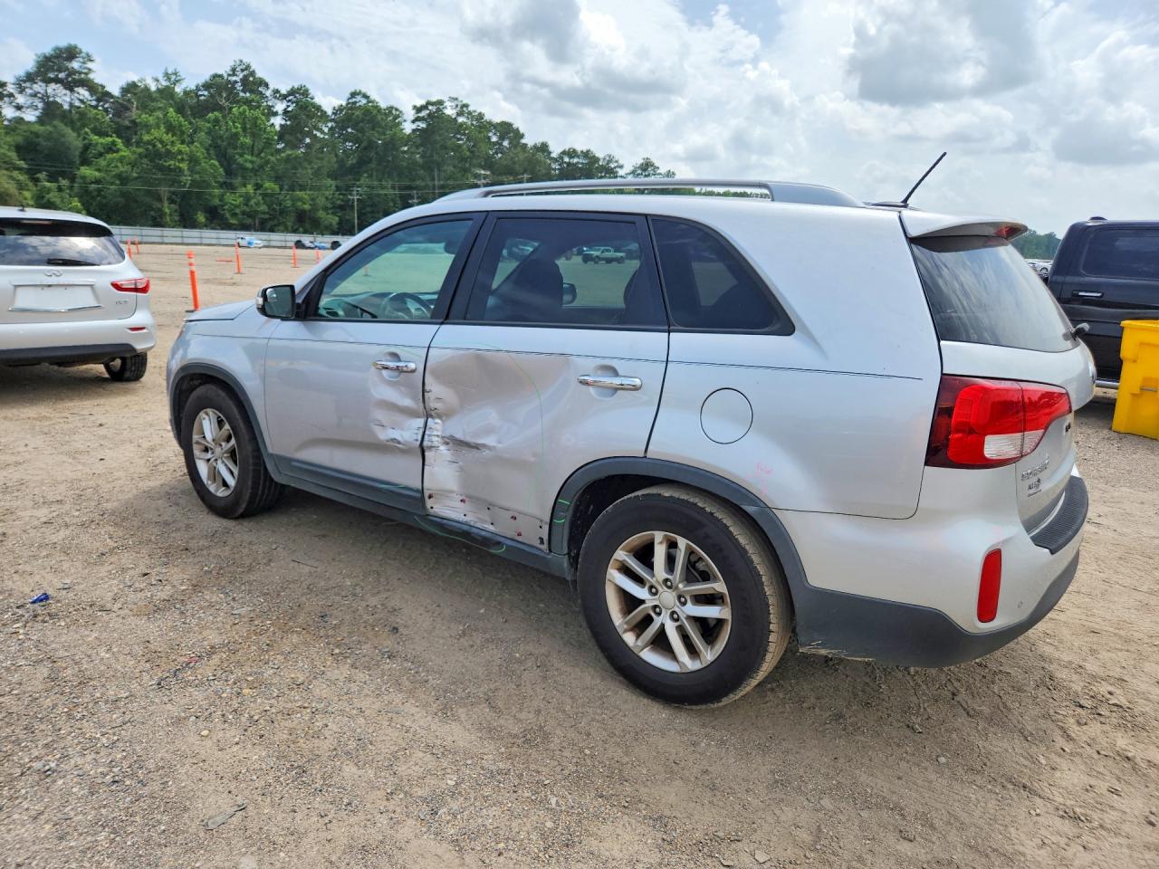 2014 Kia Sorento Lx Silver vin: 5XYKT3A66EG443663