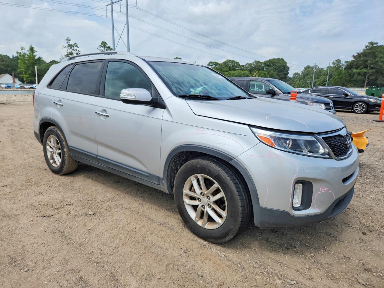 2014 Kia Sorento Lx Silver vin: 5XYKT3A66EG443663