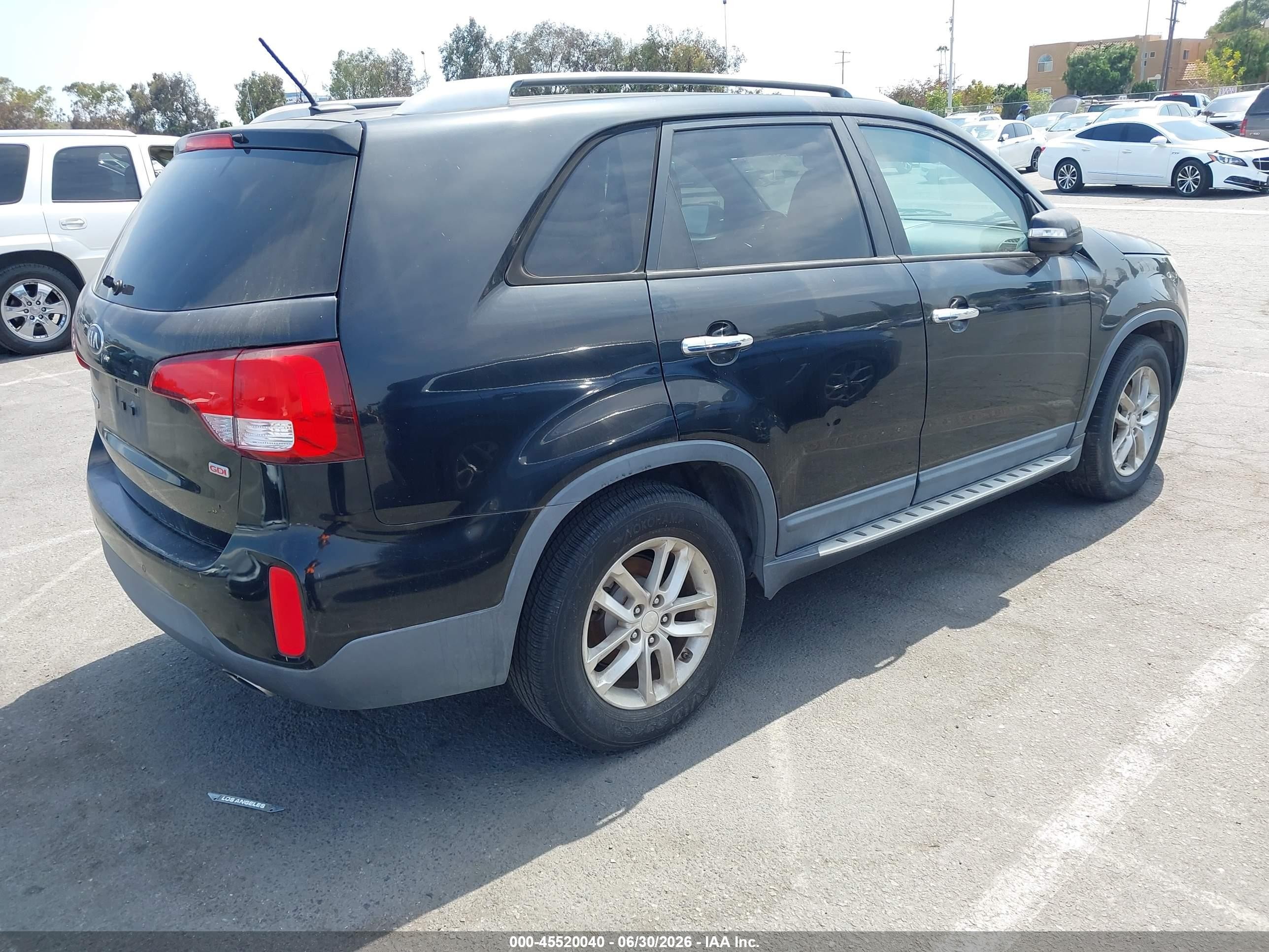 2014 Kia Sorento Lx Black vin: 5XYKT3A66EG453027