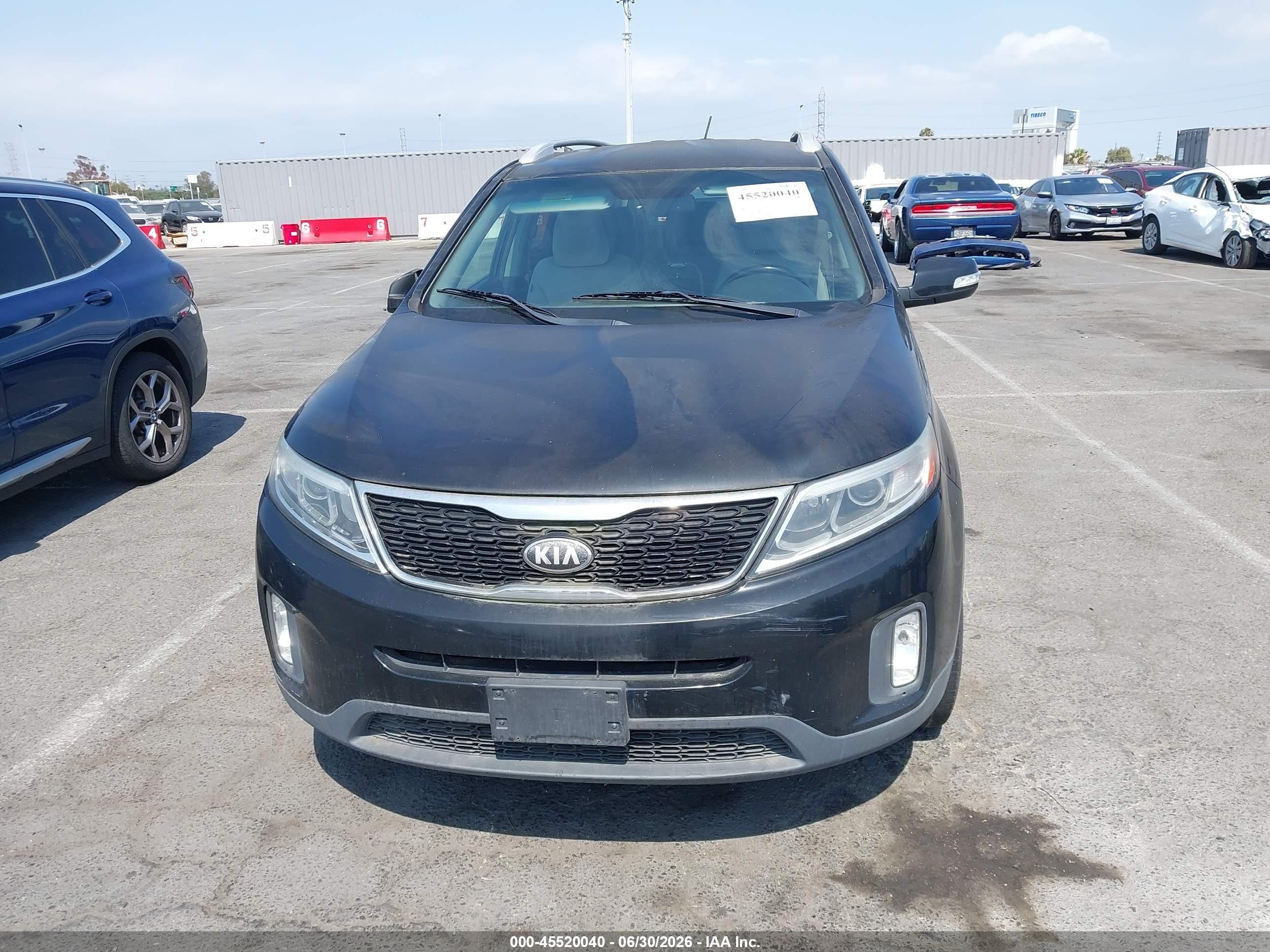 2014 Kia Sorento Lx Black vin: 5XYKT3A66EG453027