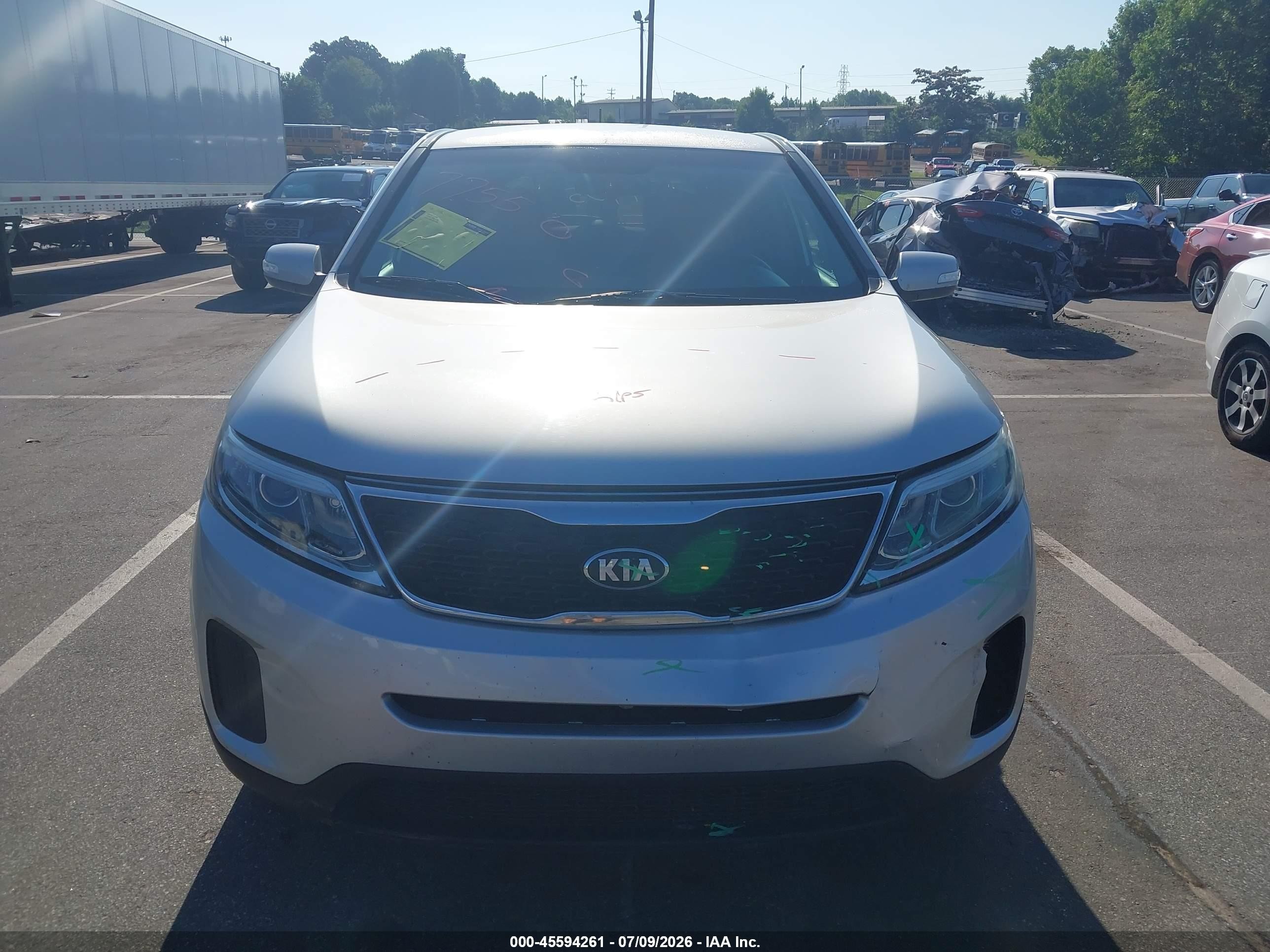 2014 Kia Sorento Lx Silver vin: 5XYKT3A66EG457823