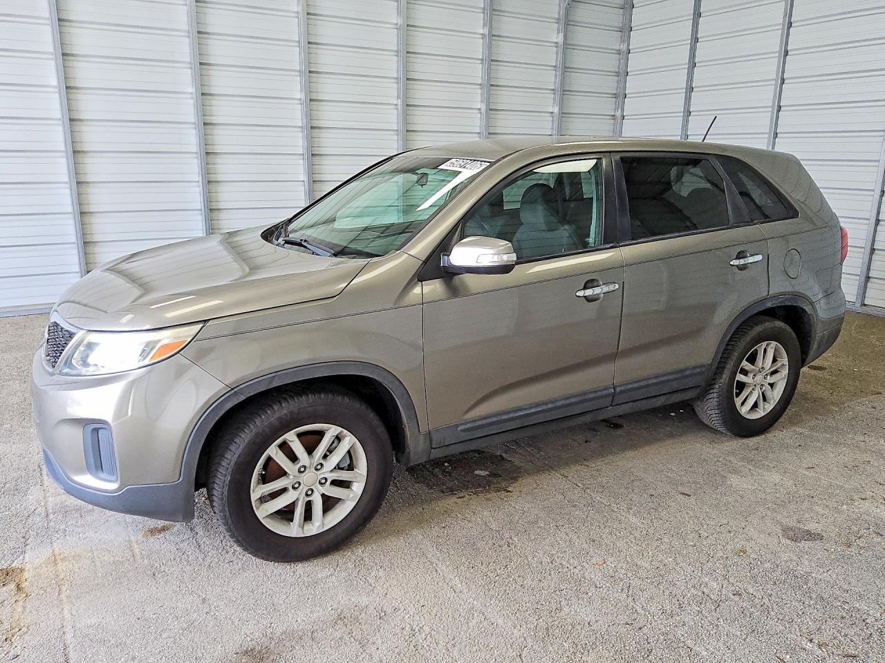 2014 Kia Sorento Lx Silver vin: 5XYKT3A66EG507376