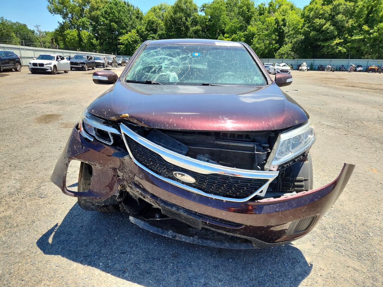 2014 Kia Sorento Lx Burgundy vin: 5XYKT3A66EG513467
