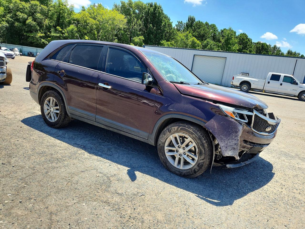2014 Kia Sorento Lx Burgundy vin: 5XYKT3A66EG513467